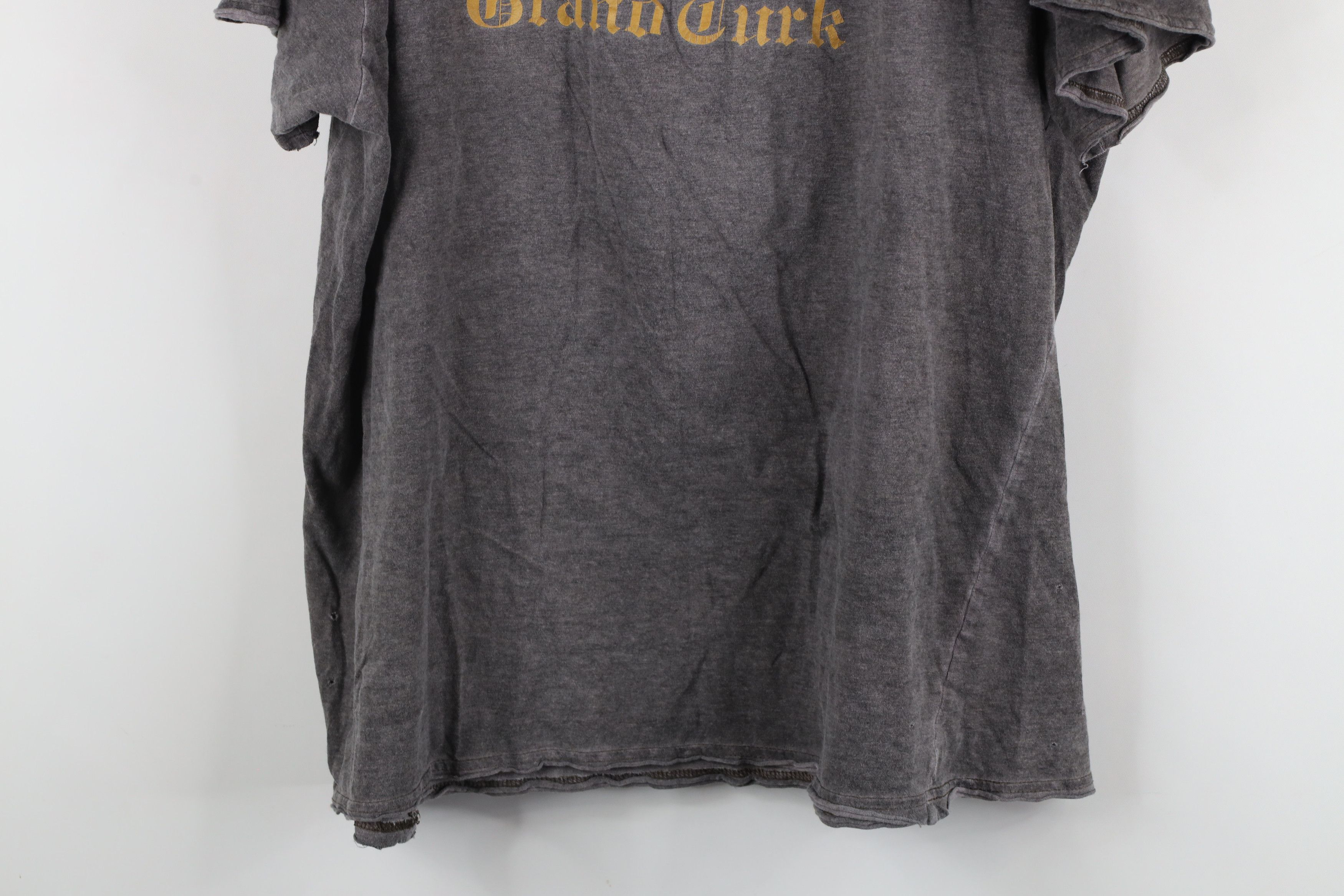Harley Davidson × Vintage Vintage Harley Davidson Thin Skull Pirate Acid Wash T-Shirt Size US XL / EU 56 / 4 - 14 Thumbnail