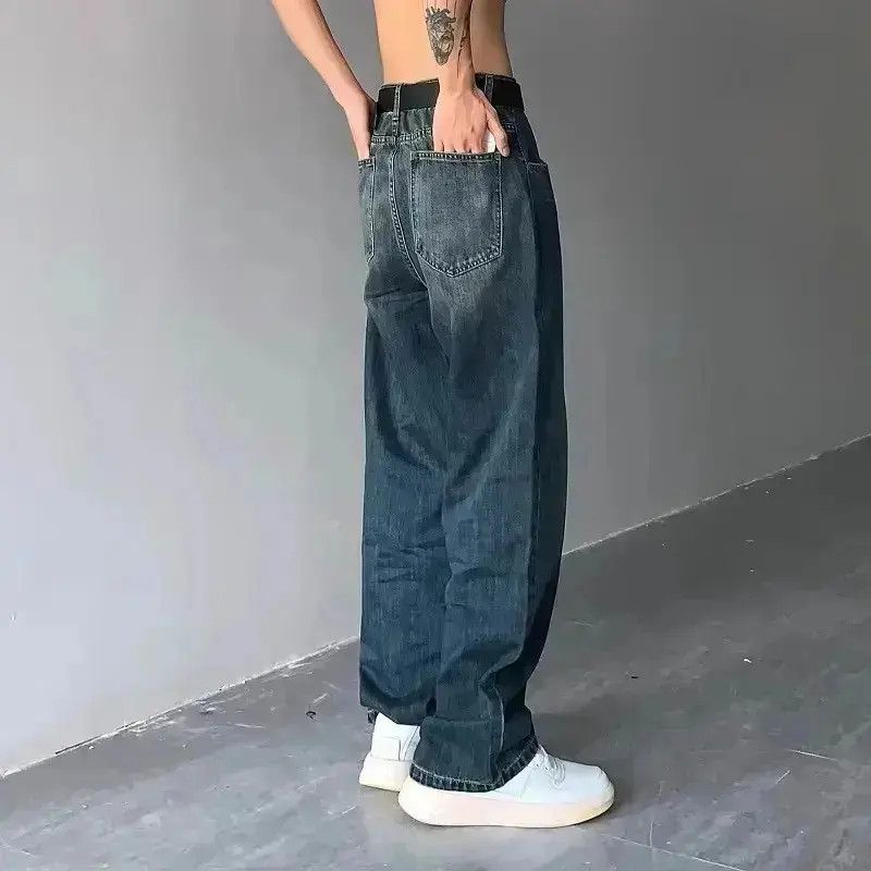 Japanese Brand Retro wide leg casual versatile loose fitting jeans Size US 32 / EU 48 - 6 Thumbnail