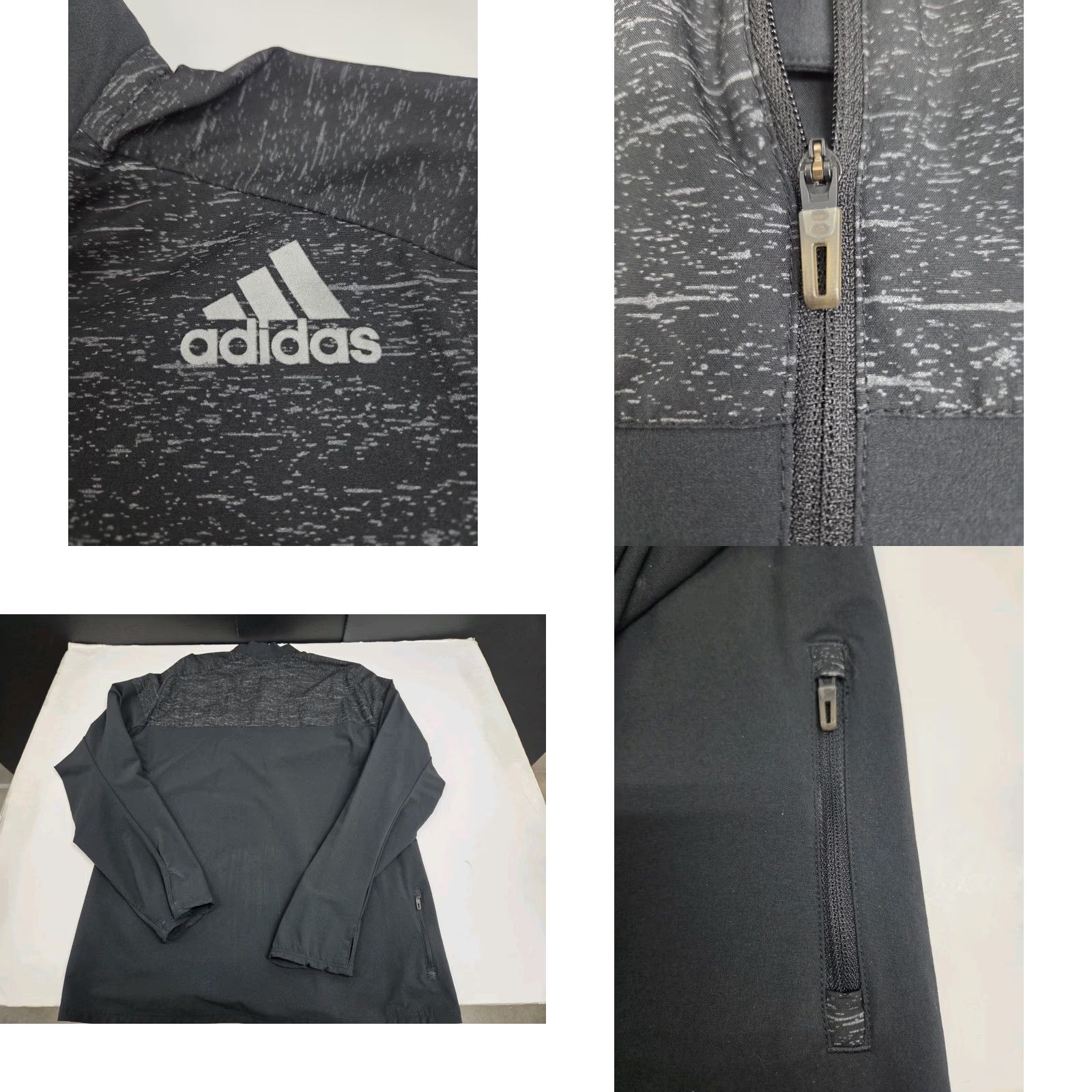 Adidas Adidas Running Super Nova Jacket Mens Full Zip XL Black/Grey Windbreaker Lightweight Softshell Size US XL / EU 56 / 4 - 8 Thumbnail
