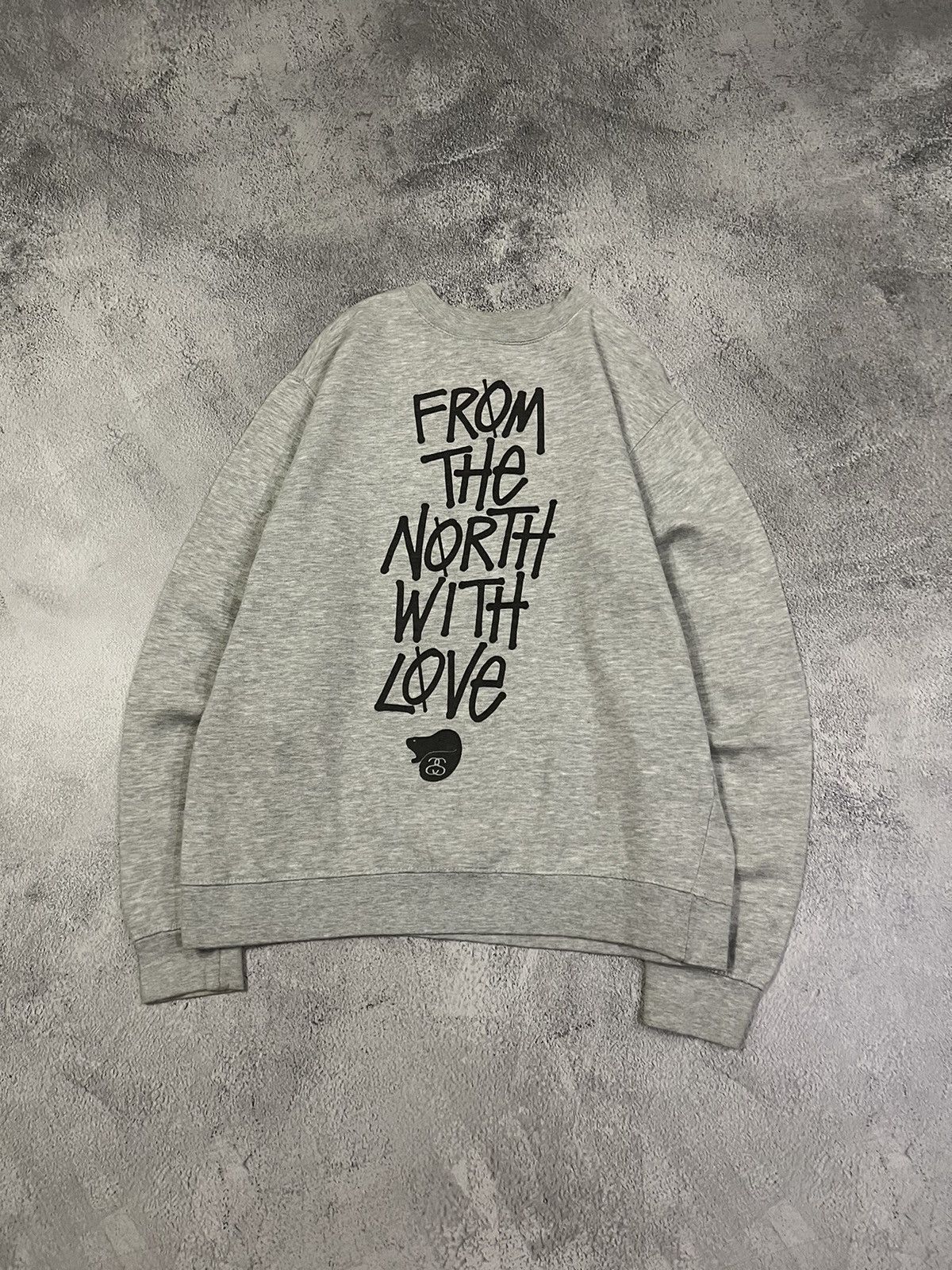 Stussy × Vintage Vintage Y2k 🐀 Stussy Reflective Big Logo Sweatshirt 00’s Size US S / EU 44-46 / 1 - 5 Thumbnail