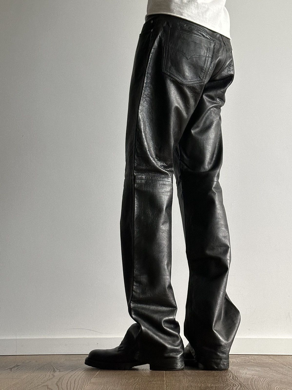 Versace Versace 2000’s Leather Pants Size US 30 / EU 46 - 3 Thumbnail