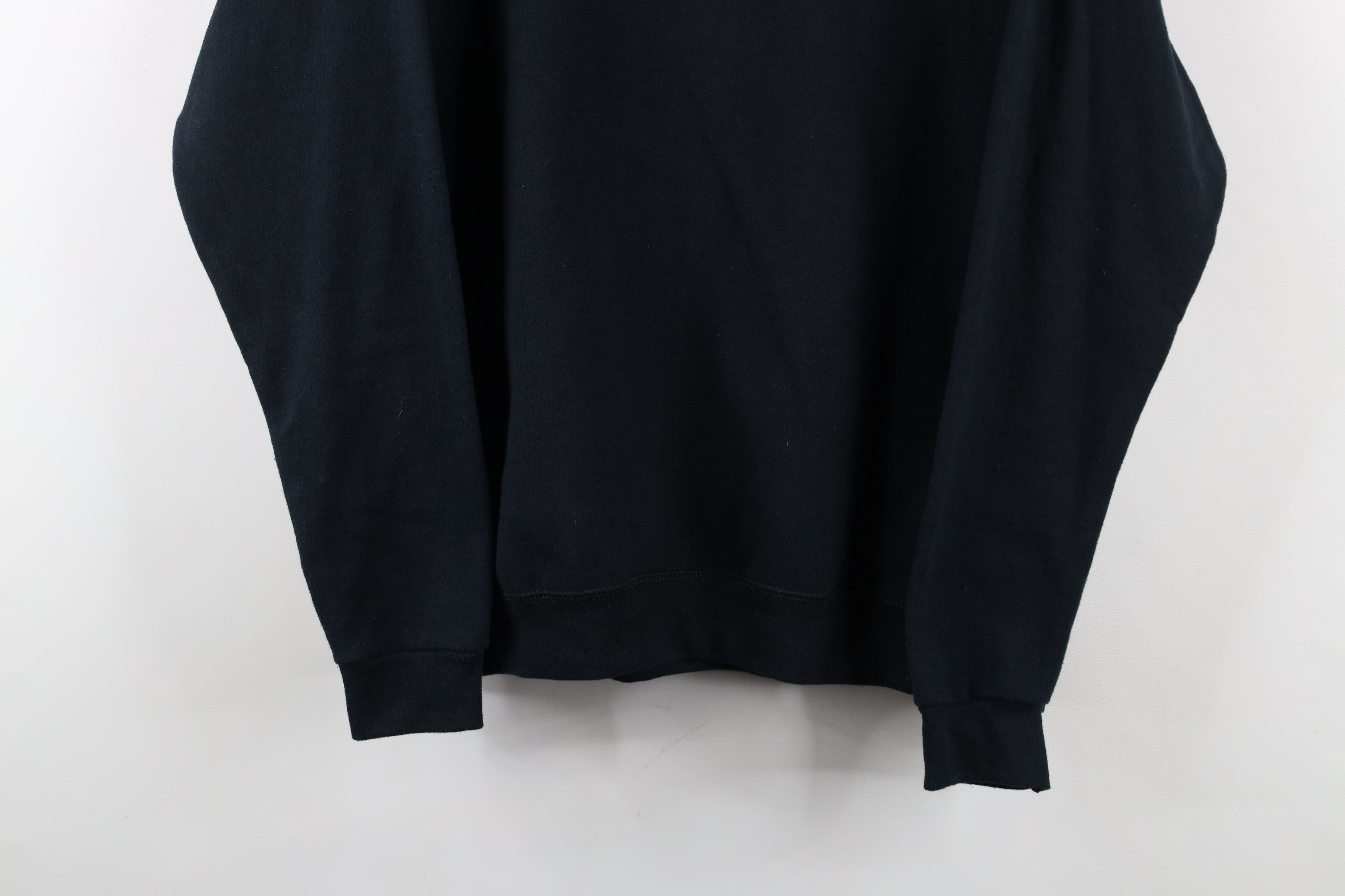 Vintage Vintage 90s Streetwear Faded Blank Crewneck Sweatshirt Black Size US L / EU 52-54 / 3 - 3 Thumbnail