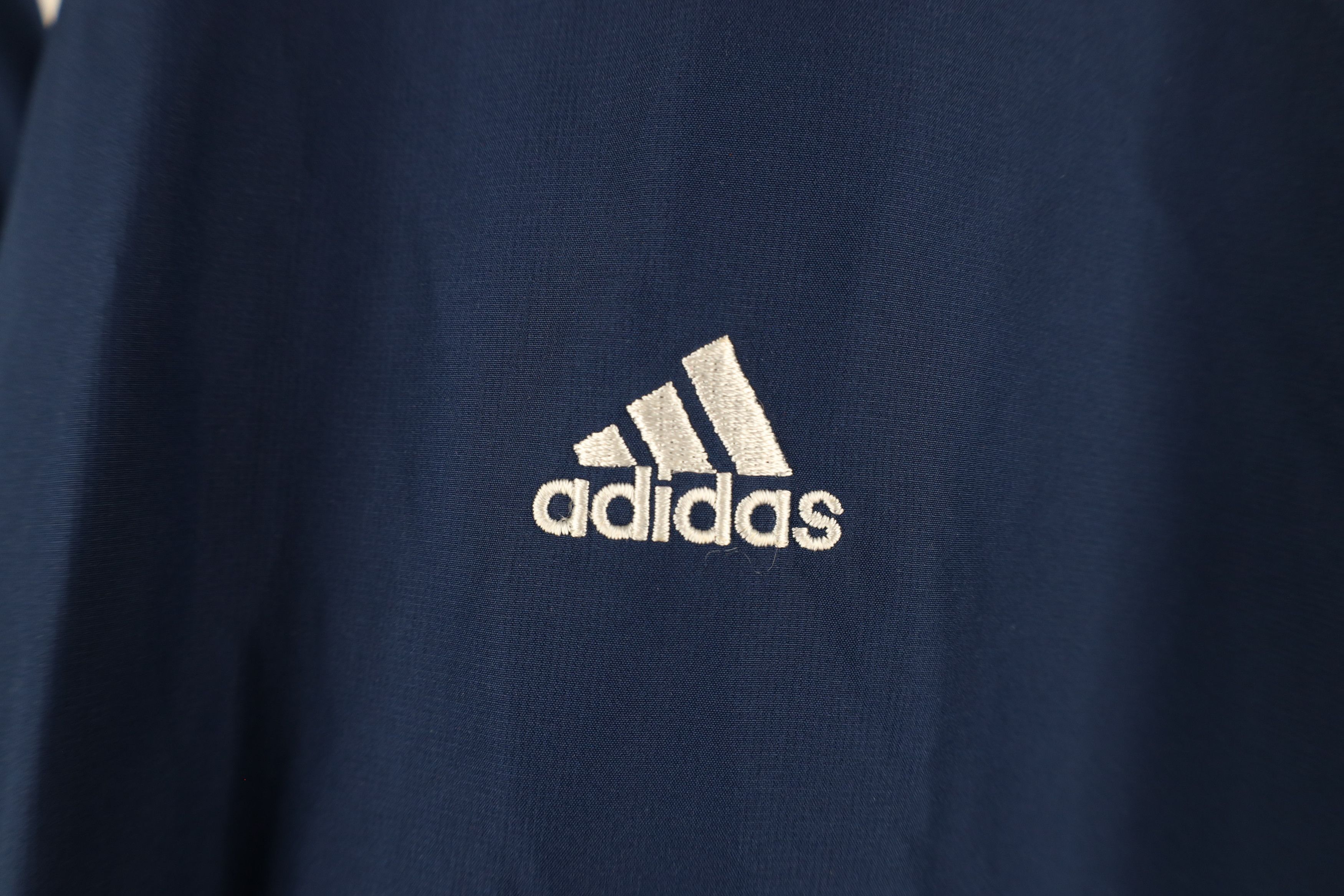 Adidas × Vintage Vintage Adidas Lined Full Zip Windbreaker Jacket Blue Size US XXL / EU 58 / 5 - 4 Thumbnail