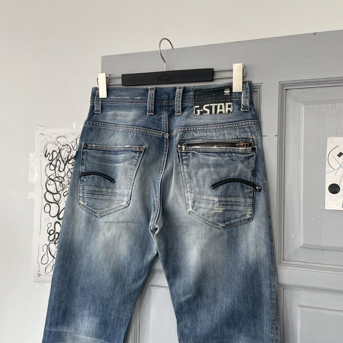 G-Star × Vintage Vintage 00’s G-star RAW Distressed Denim Pants Y2K Size US 32 / EU 48 - 11 Thumbnail
