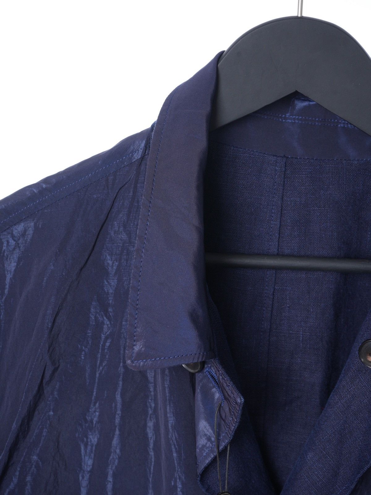 John Varvatos John Varvatos Collection Linen Trench Coat Blue Reversible Size US XL / EU 56 / 4 - 11 Thumbnail