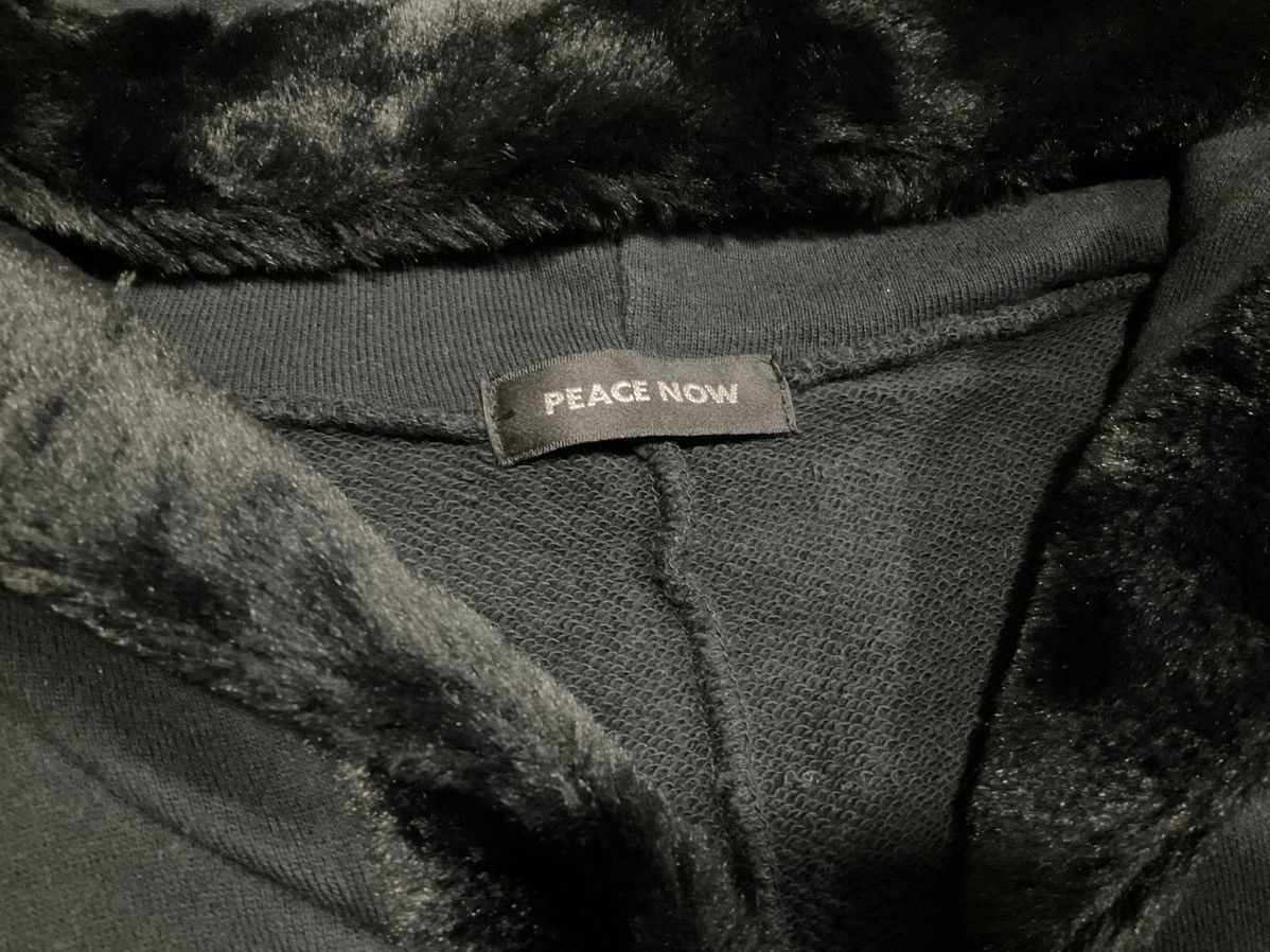 If Six Was Nine 🔥Sick Y2K Black Peace Now Fur Hoodie Studded Gothic LGB Size US L / EU 52-54 / 3 - 12 Thumbnail