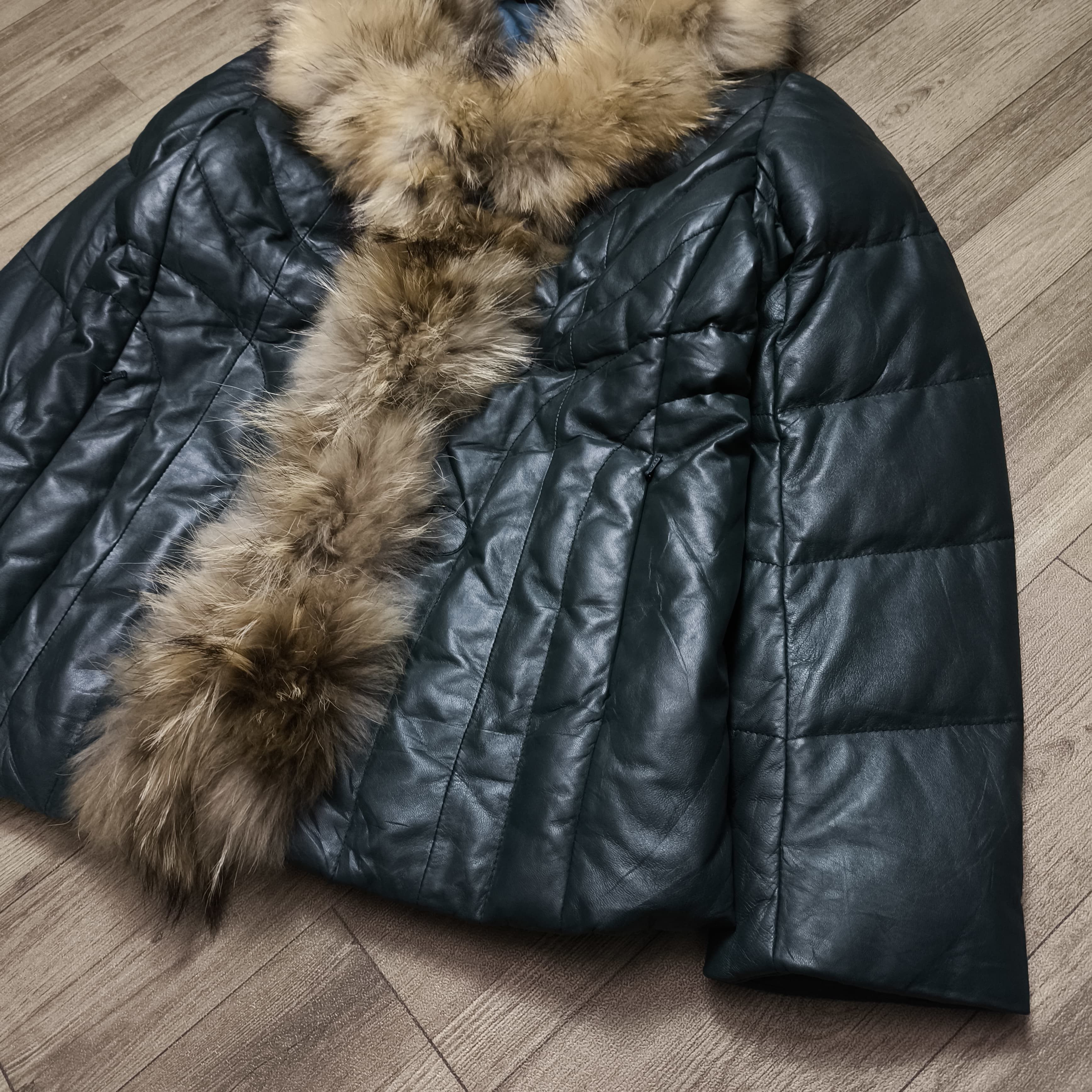 Tornado Mart 2000s Japane brand Fur Racoon Down Jacket Size M / US 6-8 / IT 42-44 - 4 Thumbnail