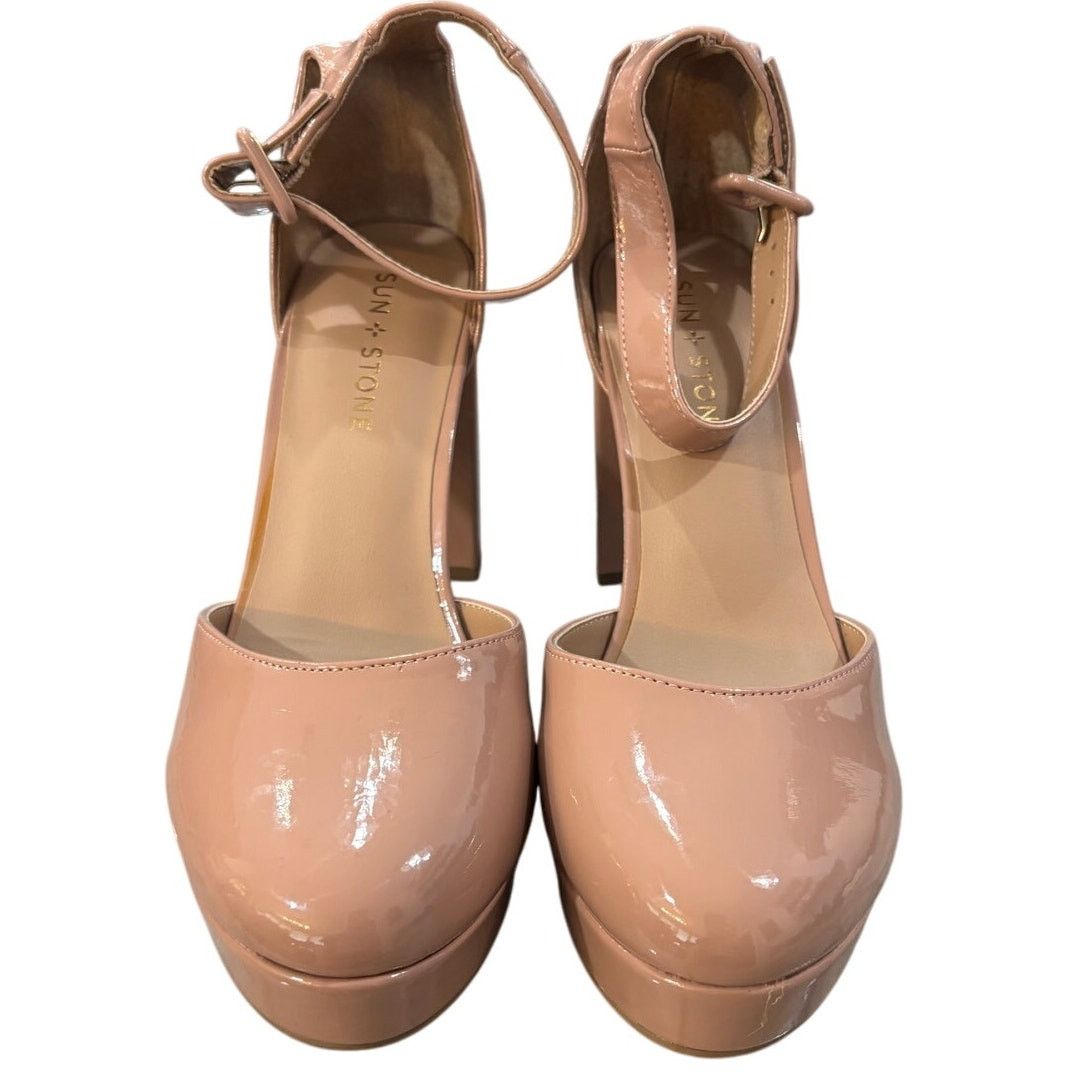 Other Sun + Stone Birdey Ankle Strap Block Heel Platform Pumps 8.5 Size US 8.5 / IT 38.5 - 3 Thumbnail