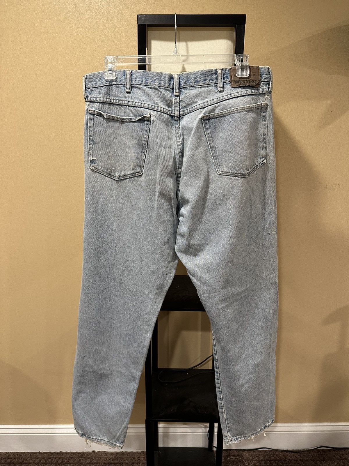 Vintage × Wrangler Vintage Wrangler Painter Distressed Thrashed Blue Denim Jean Size US 38 / EU 54 - 3 Thumbnail