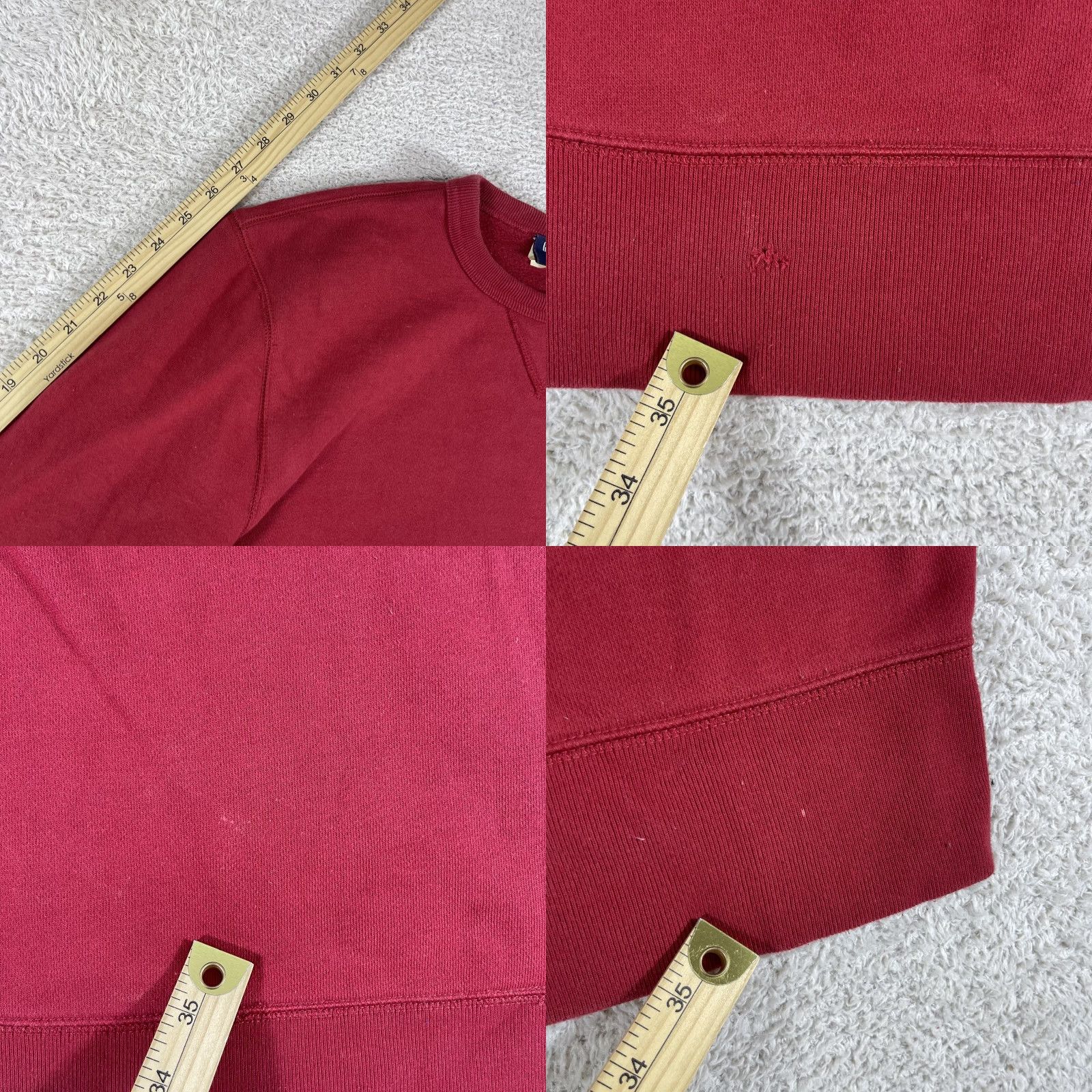 Gap VINTAGE GAP Crewneck Sweatshirt Mens M Red Heavyweight 90s YZY Y2K Single V Crewneck Pullover Sweatshirt Mens Size US M / EU 48-50 / 2 - 8 Thumbnail