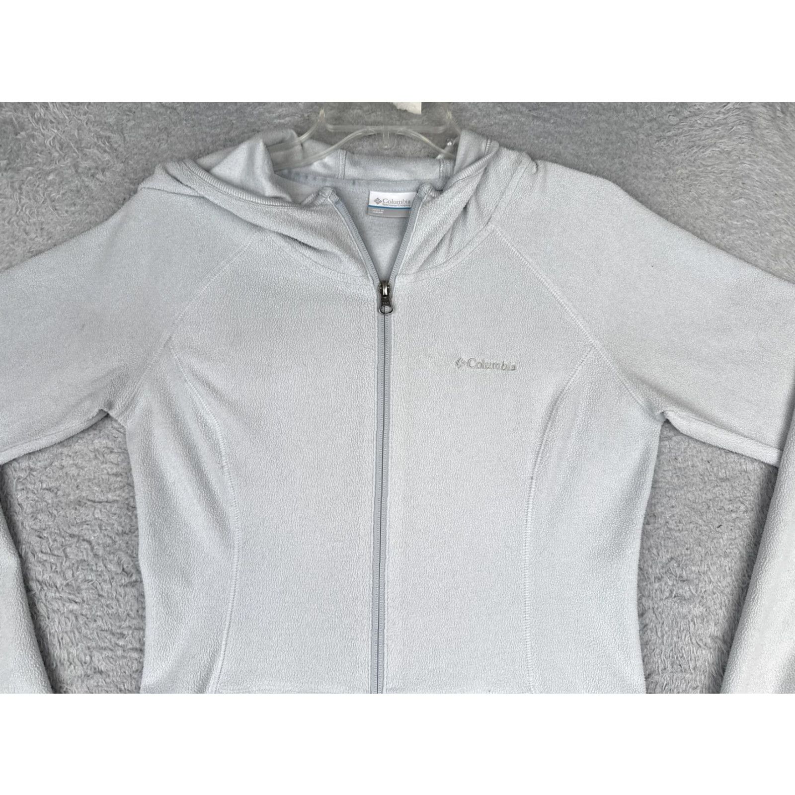Vintage Columbia Jacket Womens S Gray Fleece Hooded Full Zip Outdoor Hiking Pockets Size S / US 4 / IT 40 - 4 Thumbnail