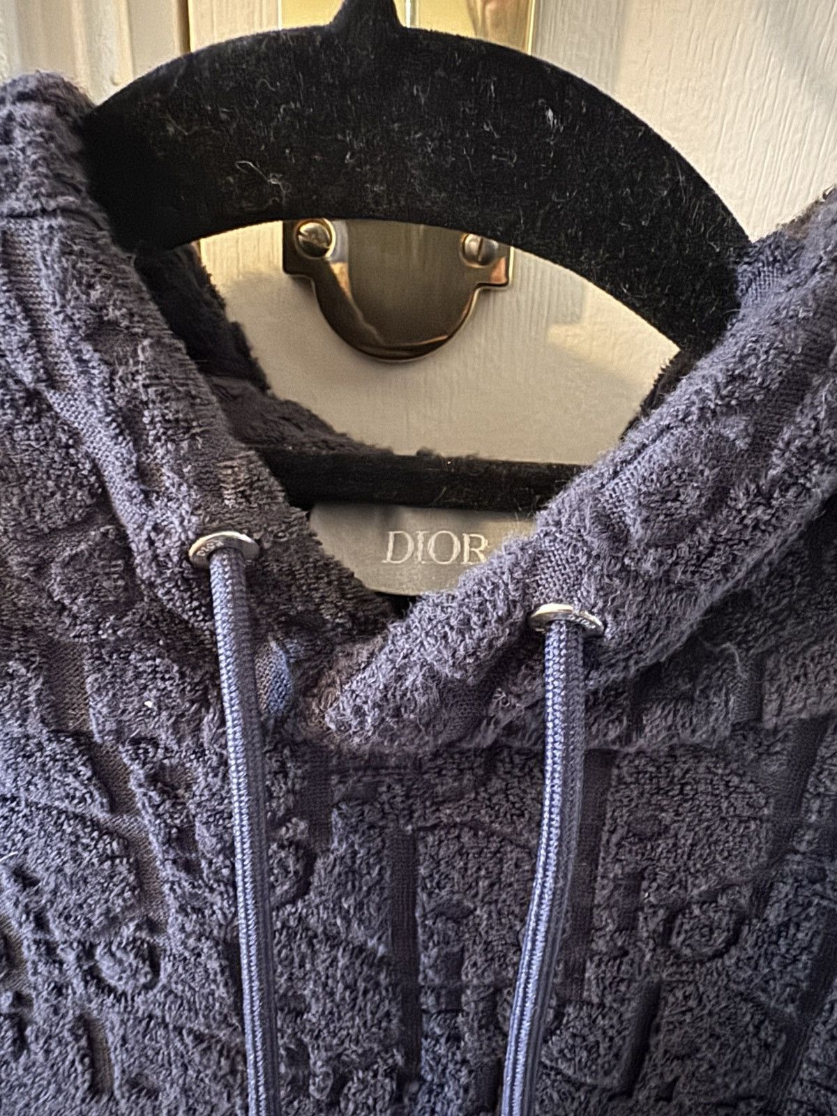 Dior Christian Dior navy toweling hoodie size small Size US S / EU 44-46 / 1 - 6 Thumbnail