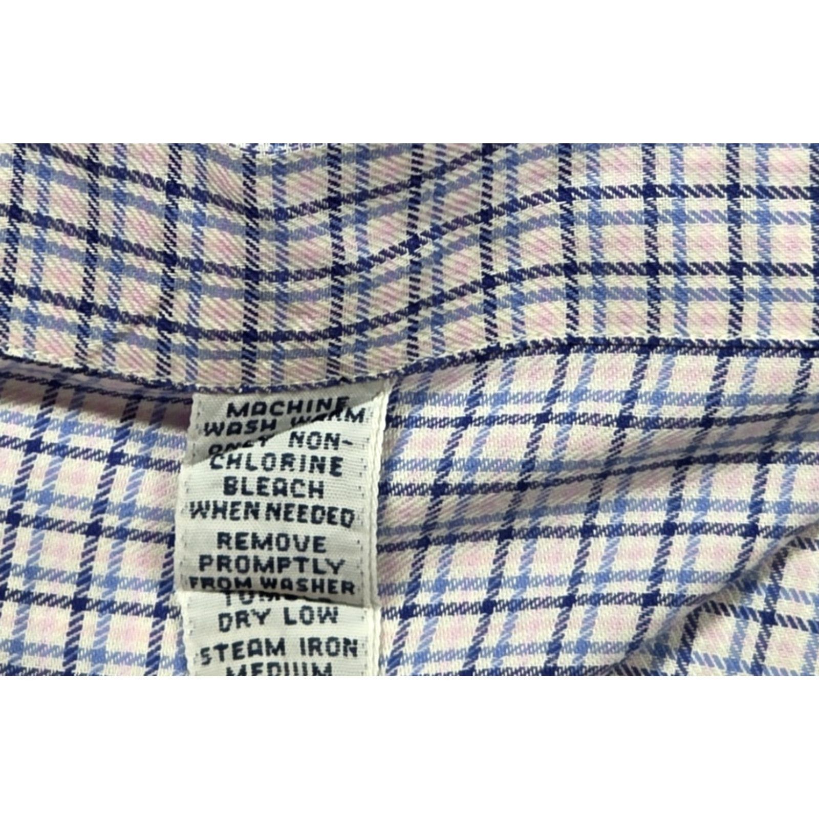 Polo Ralph Lauren VINTAGE Polo Ralph Lauren Tattersal Button Up Long Sleeve Shirt Mens 17.5-32/33 Plaid Blue White Pink OCBD 100% Cotton Size US XXL / EU 58 / 5 - 7 Thumbnail