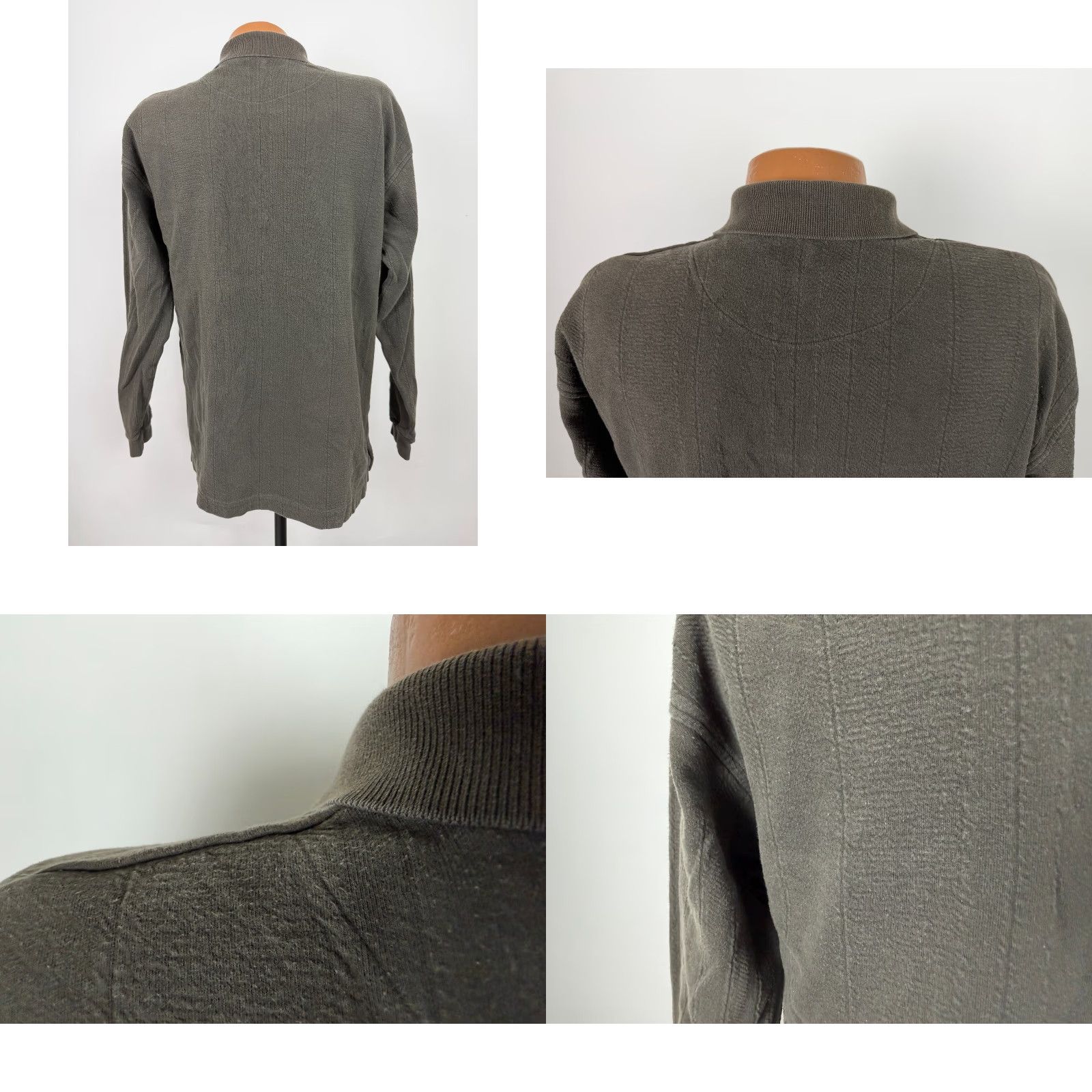 Guess VINTAGE GUESS Polo Shirt Men M Oversized 90s Brown Heavyweight Cotton Polo Mens Wide Collar 90s Grunge Hip Hop Size US M / EU 48-50 / 2 - 8 Thumbnail