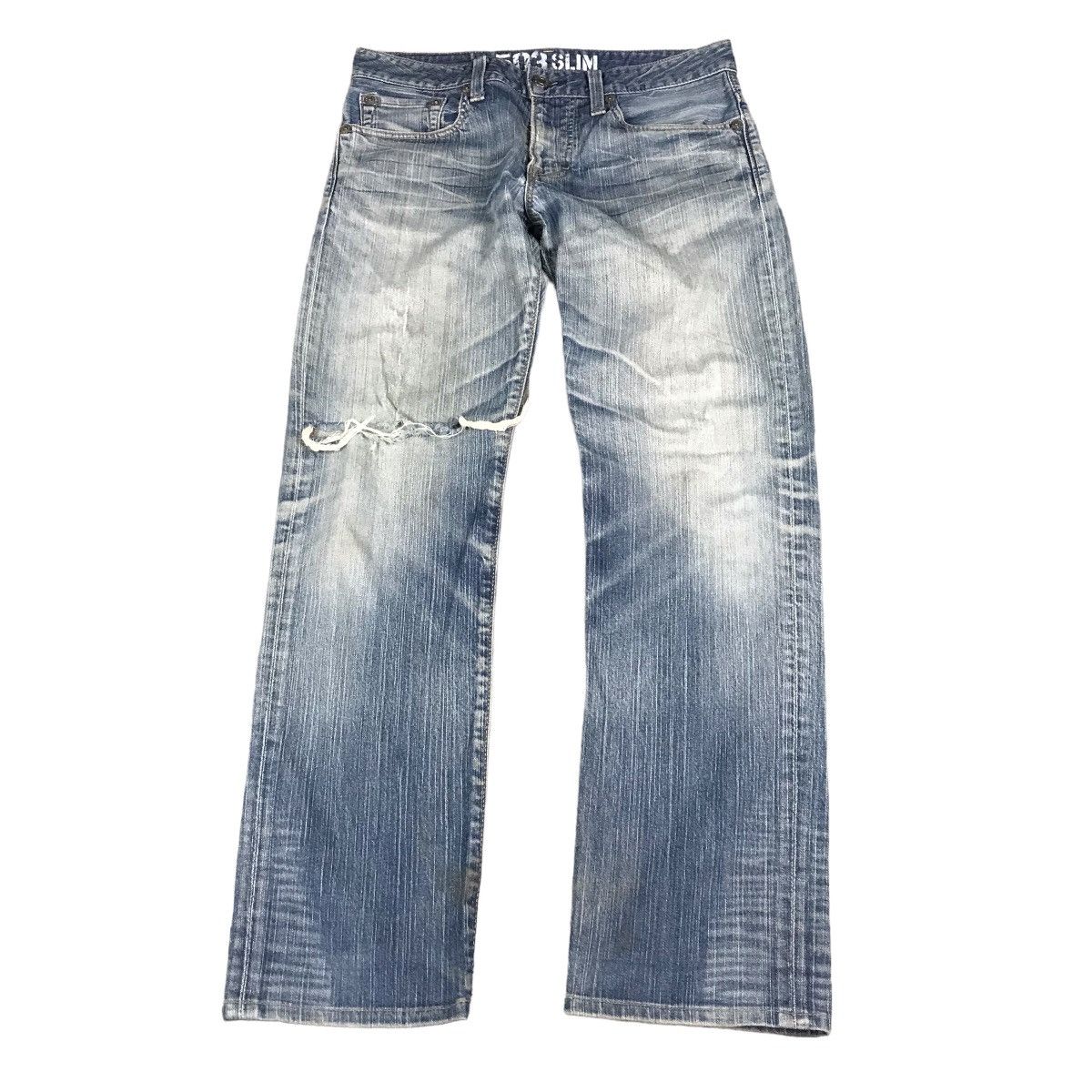 DISTRESSED DENIM EDWIN 503 SKINNY SLIM PANTS