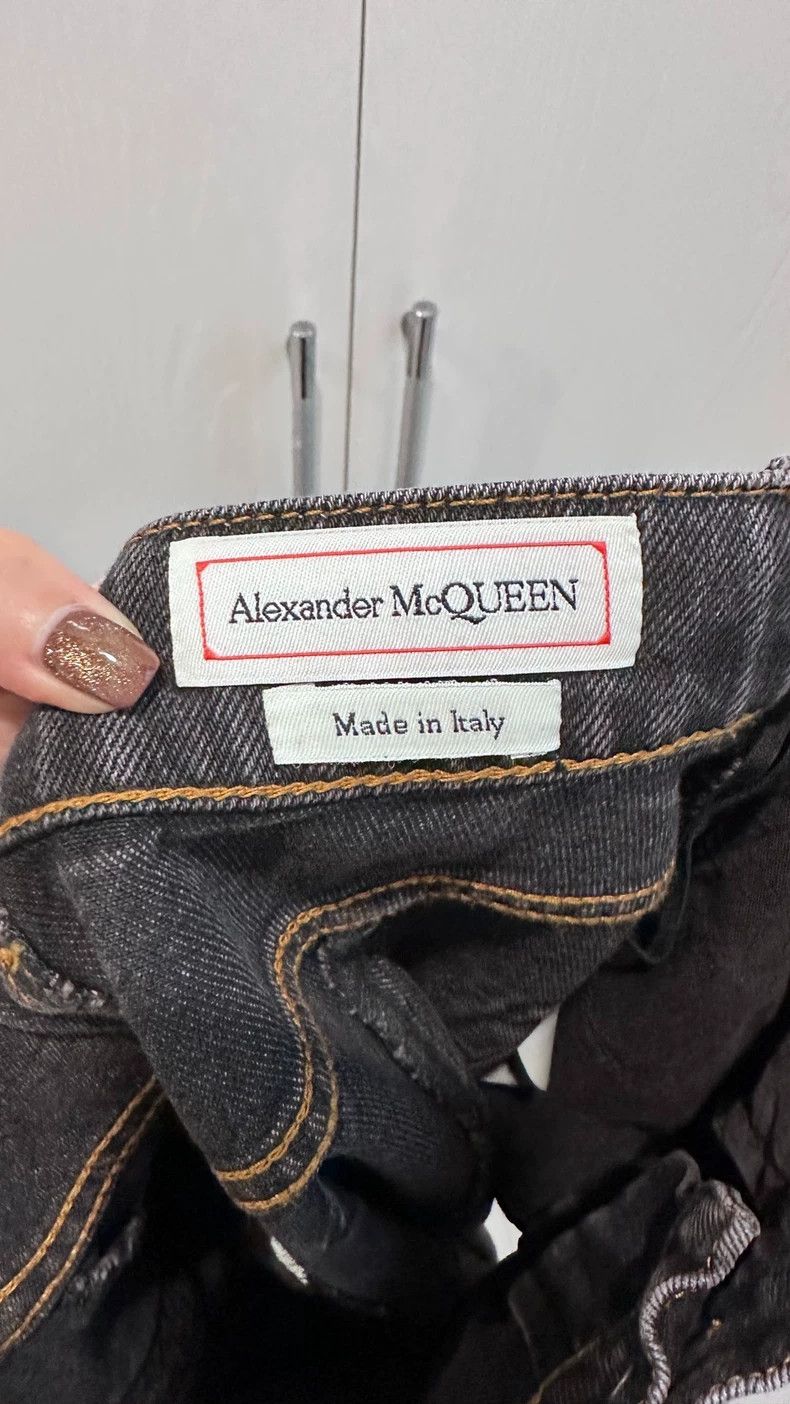 Alexander McQueen Alexander McQUEEN size 38 Cut and make old black denim ski Size 28" / US 6 / IT 42 - 8 Thumbnail