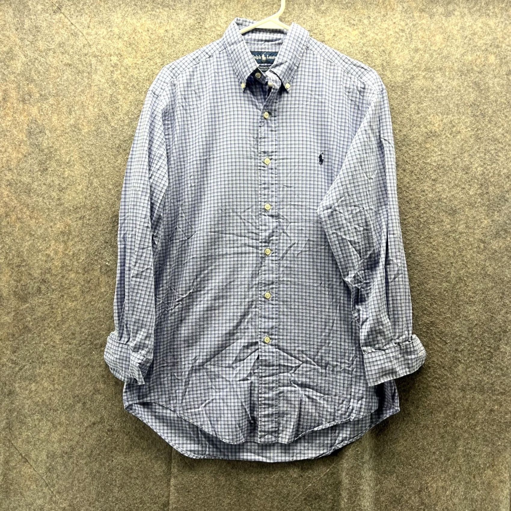 Ralph Lauren Ralph Lauren Shirt Men 15 32/33 Plaid Blue Casual Button-Down Yarmouth Vintage Size US M / EU 48-50 / 2 - 2 Thumbnail