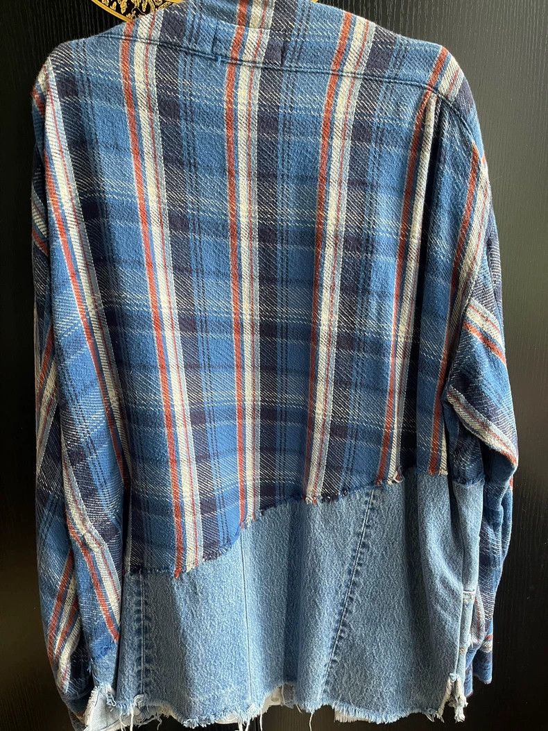 Greg Lauren greg lauren size 2Blue patchwork shirt 2505-Nextarrow Size US M / EU 48-50 / 2 - 4 Thumbnail