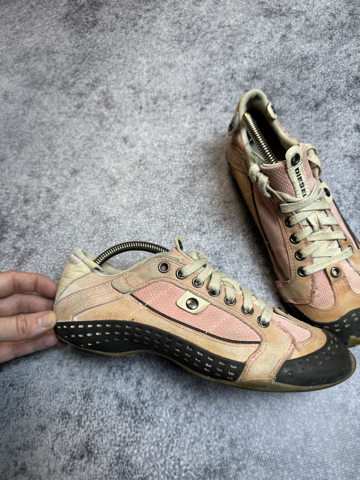 Diesel Y2K Vintage Diesel Leather Sneakers Avant Garde Style USA Size US 7.5 / IT 37.5 - 3 Thumbnail
