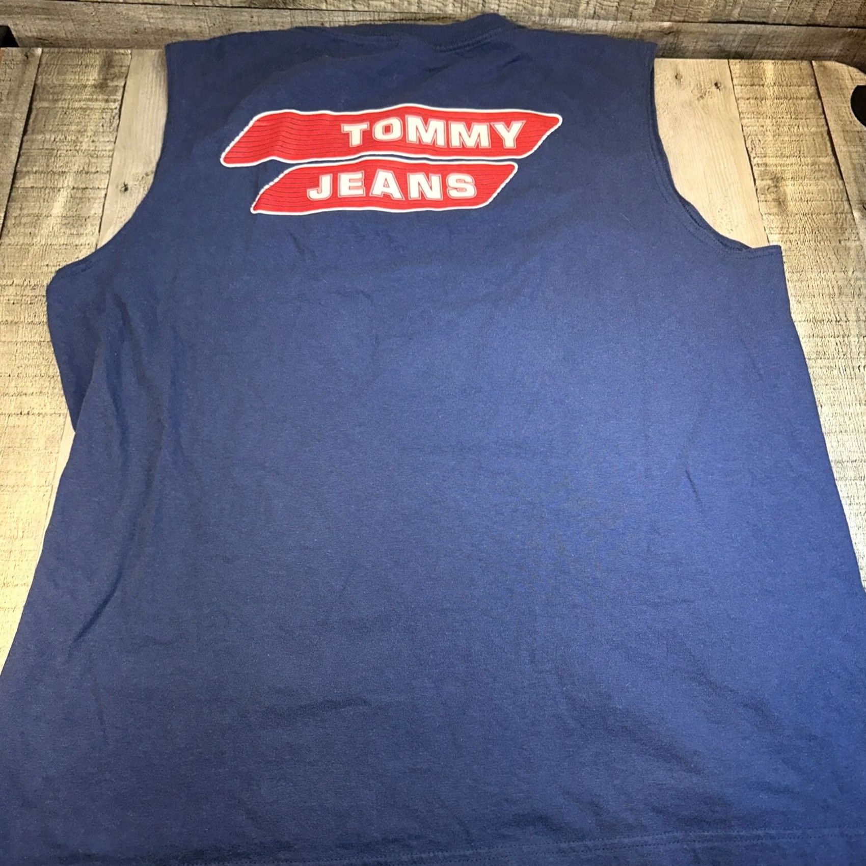 Tommy Hilfiger VINTAGE Tommy Jeans Tank Top Shirt XL Men Blue Size US XL / EU 56 / 4 - 6 Thumbnail
