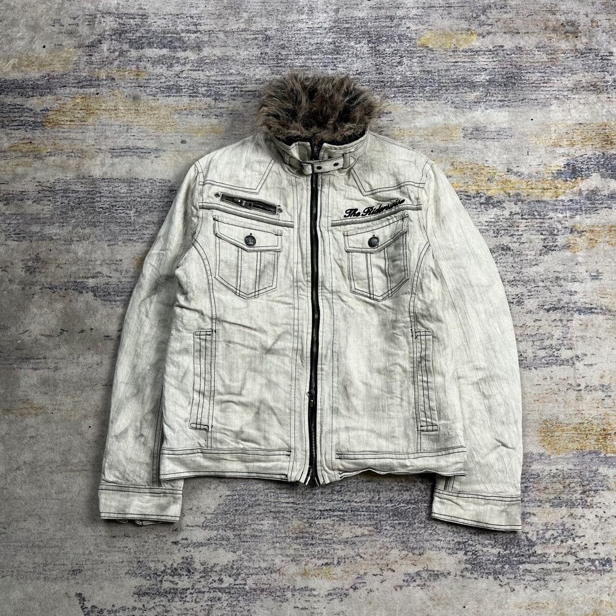 In The Attic In the attic fur collar denim rider jacket lgb vkei style Size US M / EU 48-50 / 2 - 3 Thumbnail