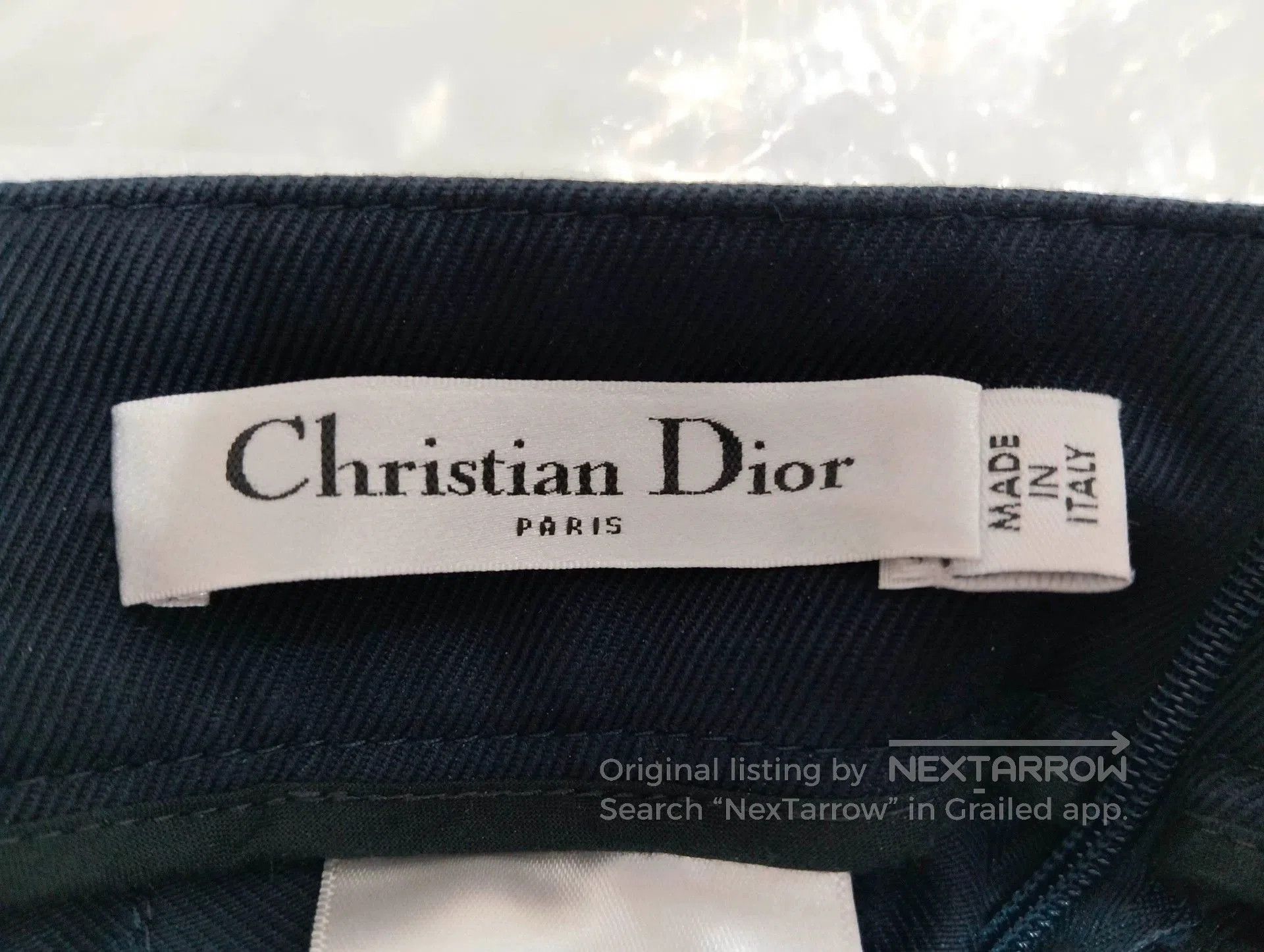 Dior Dior Navy Wide-Leg Drawstring Trousers 40. Size US 40 / EU 56 - 3 Thumbnail