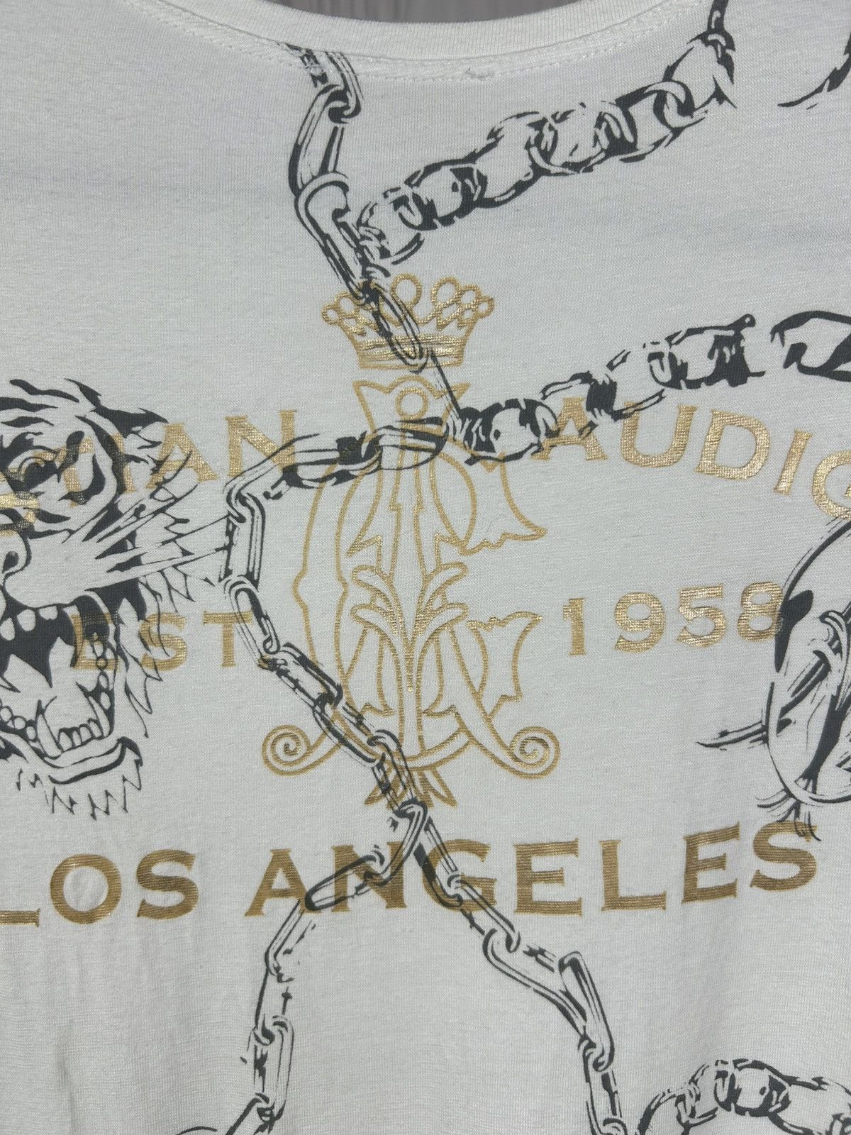 Christian Audigier Christian Audigier Ed Hardy Tiger Tattoo White T-shirt Sz S Size US S / EU 44-46 / 1 - 10 Thumbnail