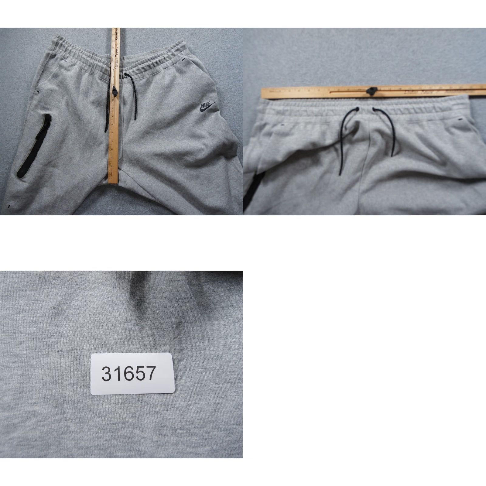 Nike Nike Jogger Pants Womens 2X Gray Tech Fleece Zip Pocket Sweatpants Ladies Size 40" / US 18 - 9 Thumbnail