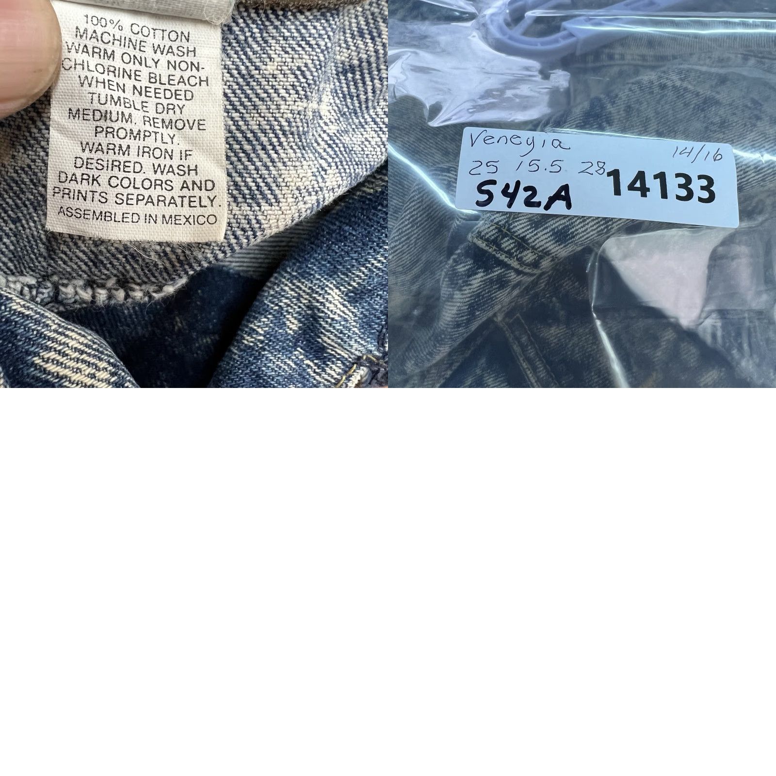 Denime VINTAGE Venezia Stone Washed Denim Jacket Womens Size 16 Blue Casual Bohemian 90s Size XXL / US 16-18 / IT 52-54 - 8 Thumbnail