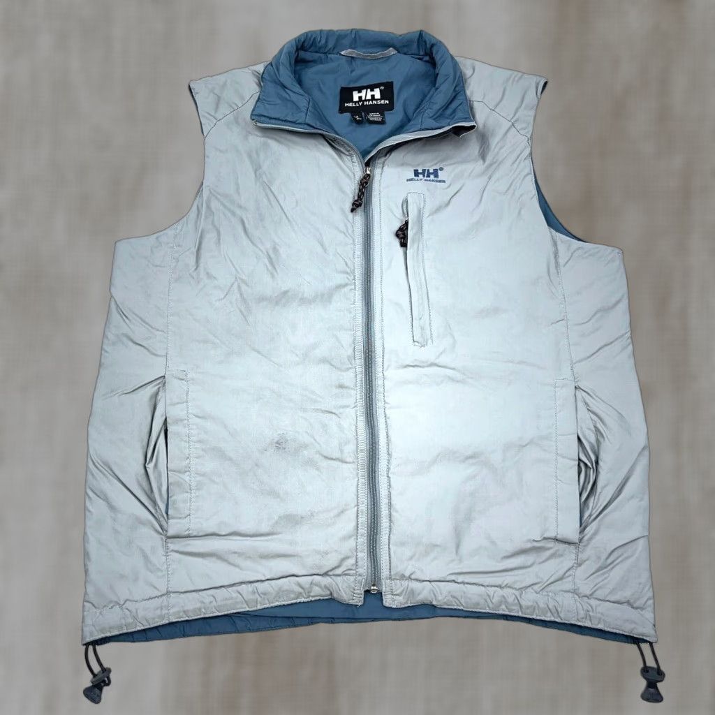 Helly Hansen Helly Hansen Vest Mens Small Gray Blue Full Zip Performance Jacket Tech PrimaLoft Size US S / EU 44-46 / 1 - 1 Thumbnail