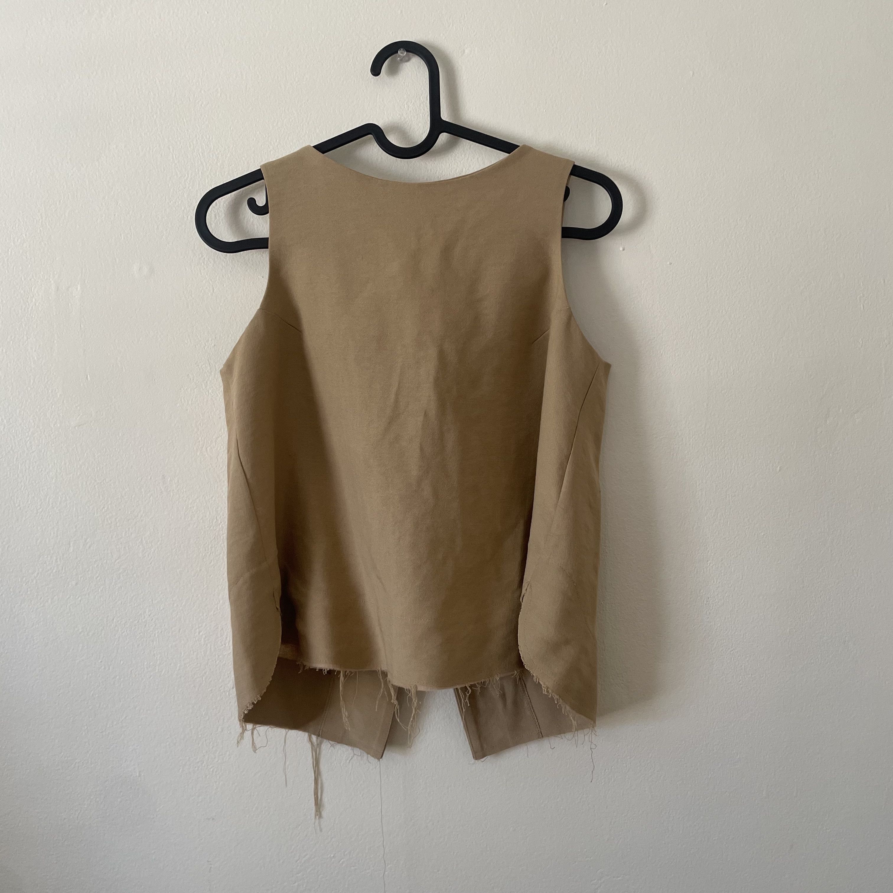 Song For The Mute Tan Darted Blouse Size XS / US 0-2 / IT 36-38 - 1 Thumbnail