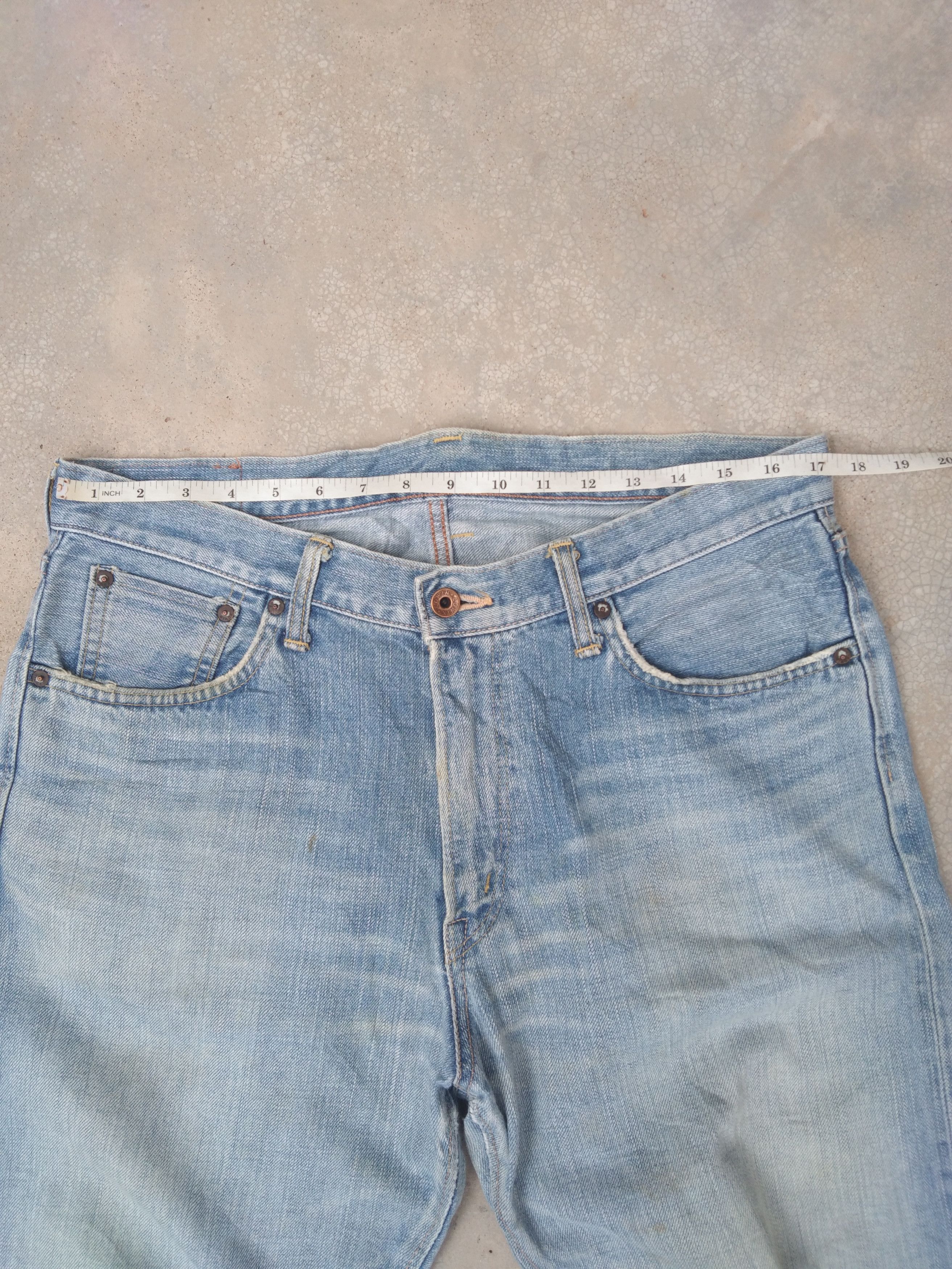 Japanese Brand Vintage Japan Edwin Selvedge Redline Distressed Jeans 34x31 Size US 34 / EU 50 - 5 Thumbnail