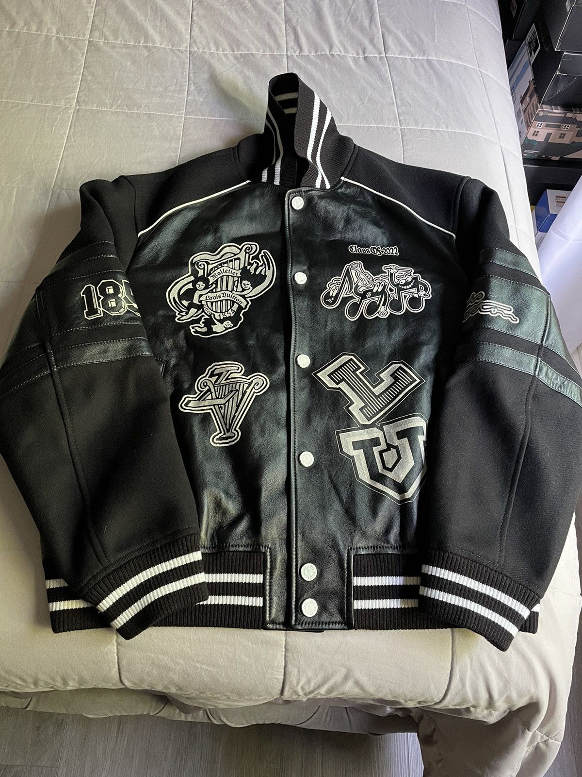 Louis Vuitton Louis Vuitton varsity jacket, Grailed