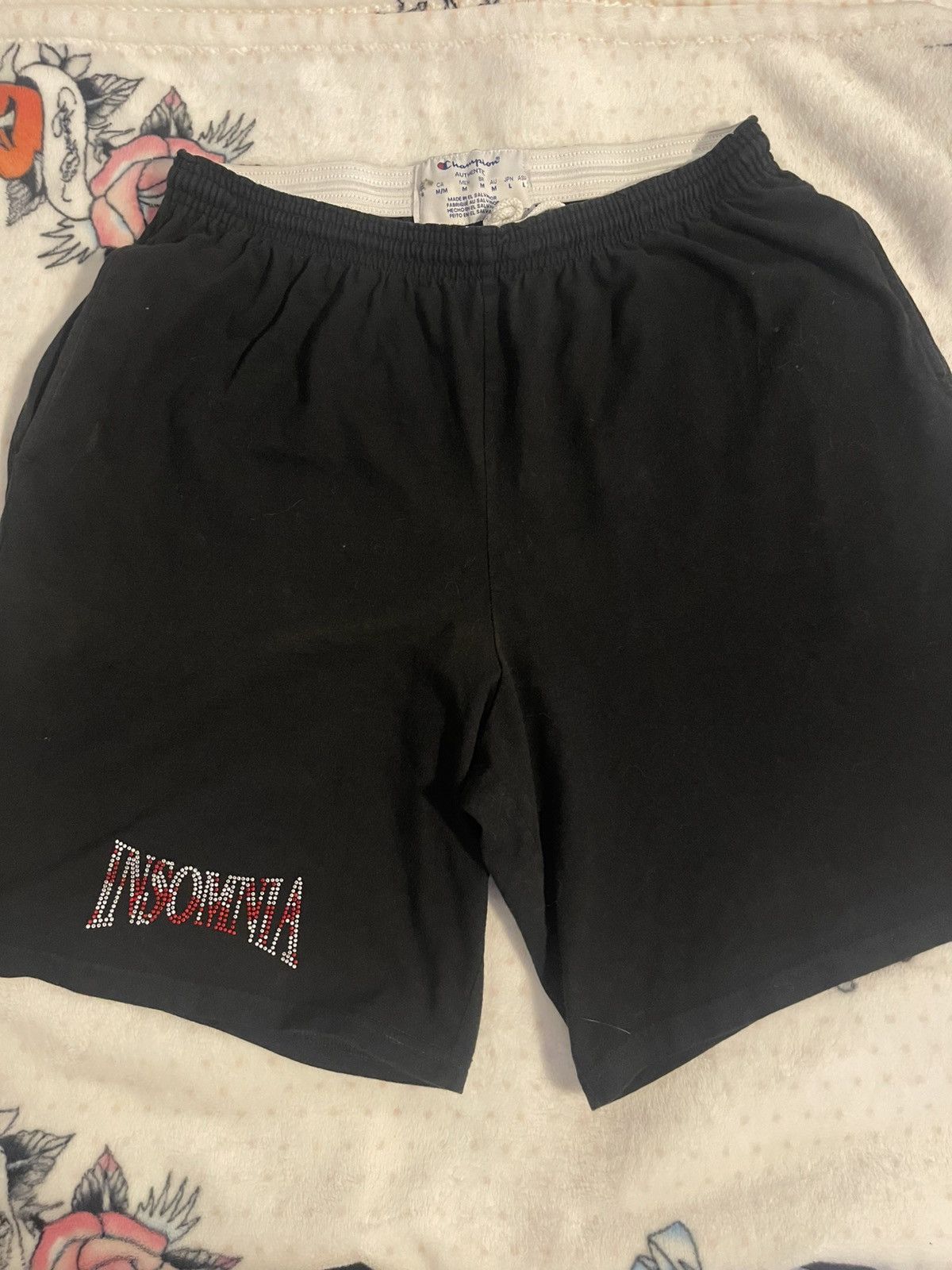 Insomnia Visuals Insomnia Visuals Rhinestone Champion Shorts Size M Size US 32 / EU 48 - 2 Thumbnail