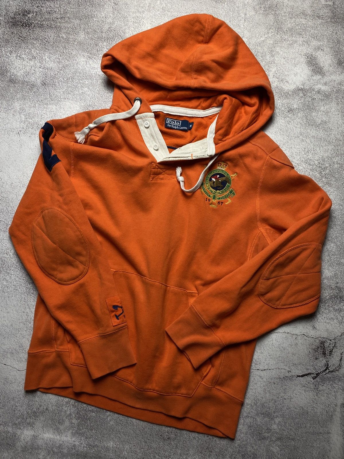Polo Ralph Lauren Polo Ralph Lauren orange vintage hoodie big logo sweatshirt Size US M / EU 48-50 / 2 - 7 Thumbnail
