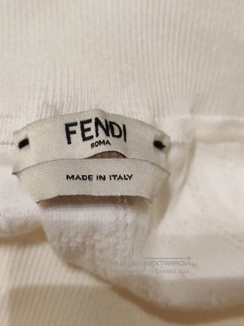 Fendi Fendi White FF floral pattern knitted short sleeve + skirt Size XS / US 0-2 / IT 36-38 - 3 Thumbnail