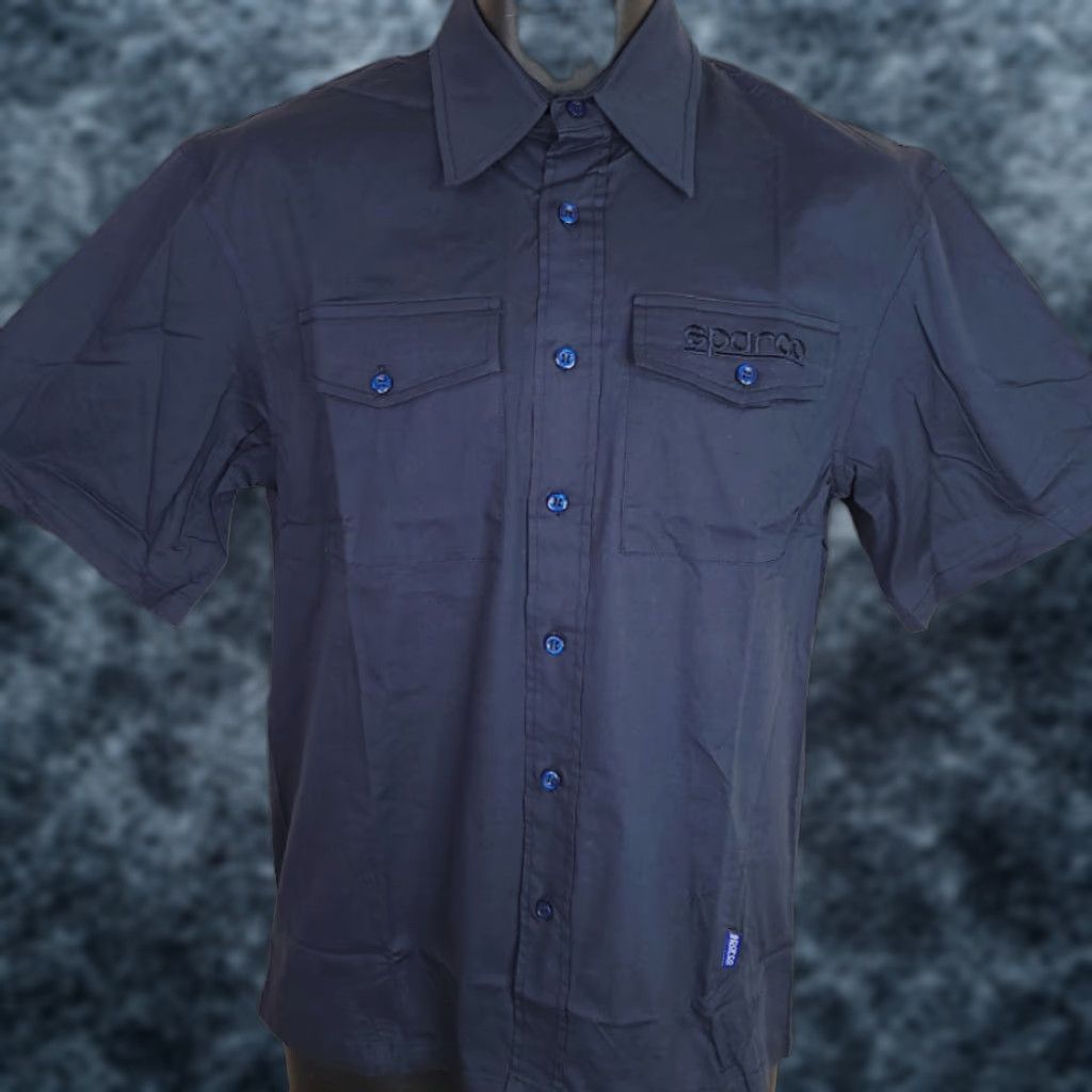 Vintage Sparco Racing Shirt Button Down Short Sleeve Mens Size XS Blue Embroidered NEW Size US XS / EU 42 / 0 - 1 Thumbnail