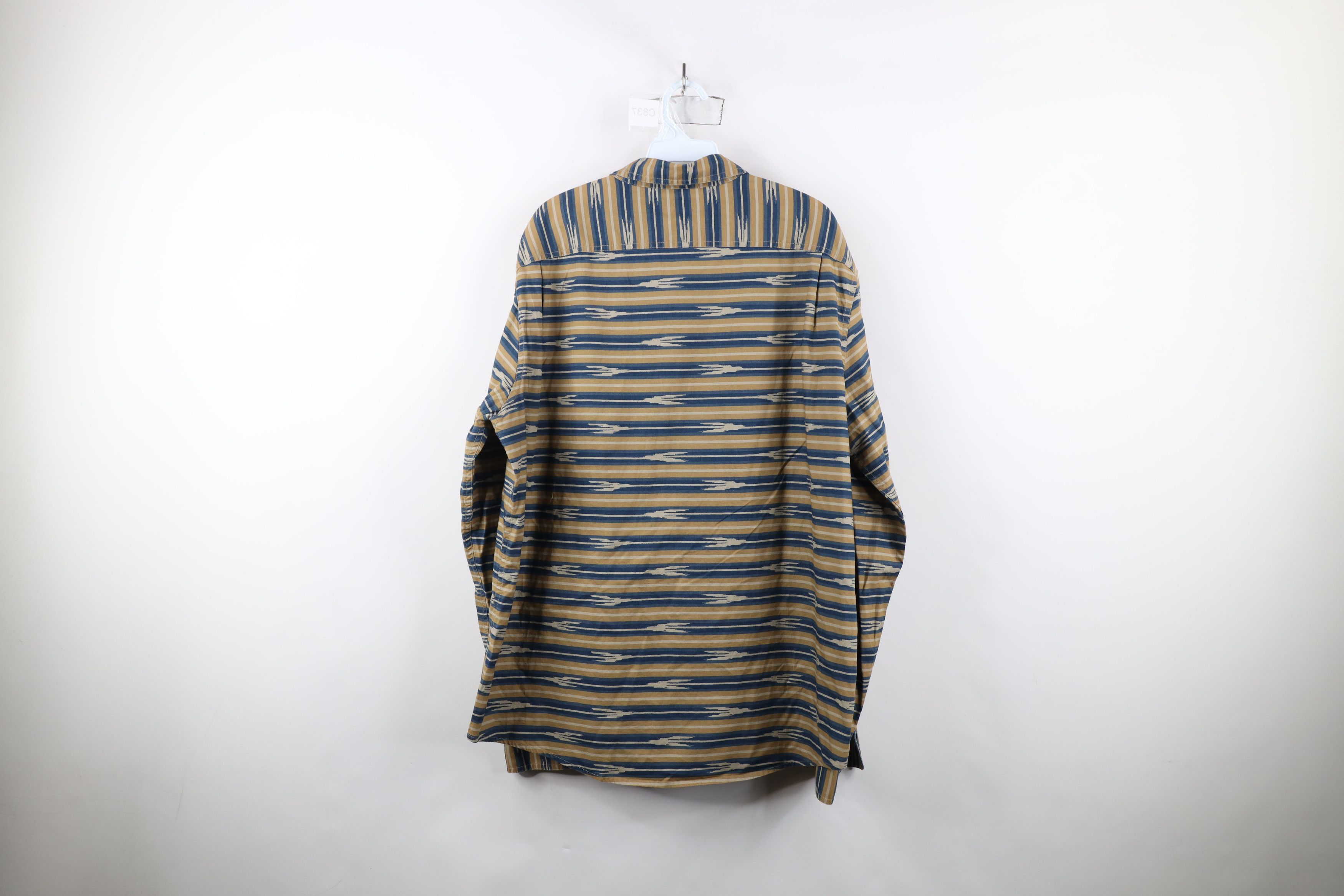 L.L. Bean × Vintage Vintage Y2K LL Bean Striped Collared Button Shirt Size US XL / EU 56 / 4 - 8 Thumbnail