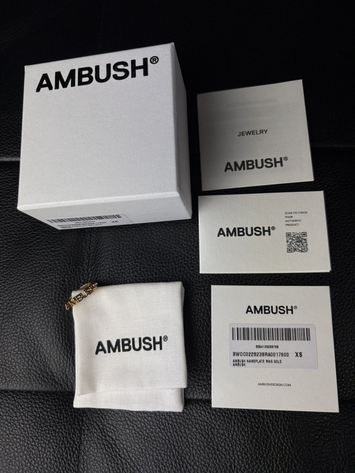 Ambush Design AMBUSH logo-lettering ring 18k gold plated Size ONE SIZE - 7 Thumbnail