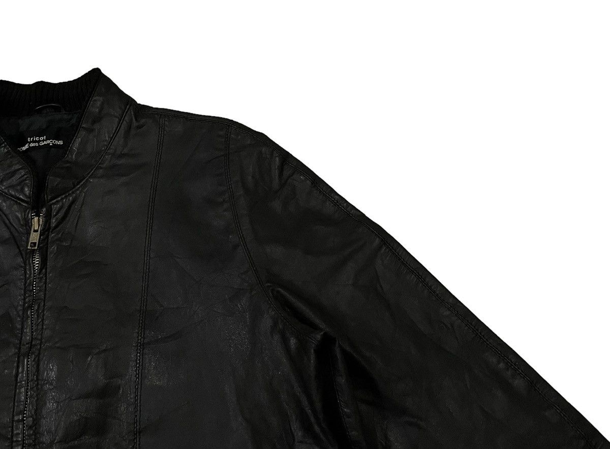 Comme des Garcons Tricot Comme Des Garcons Bomber Leather Jacket Size US M / EU 48-50 / 2 - 2 Thumbnail