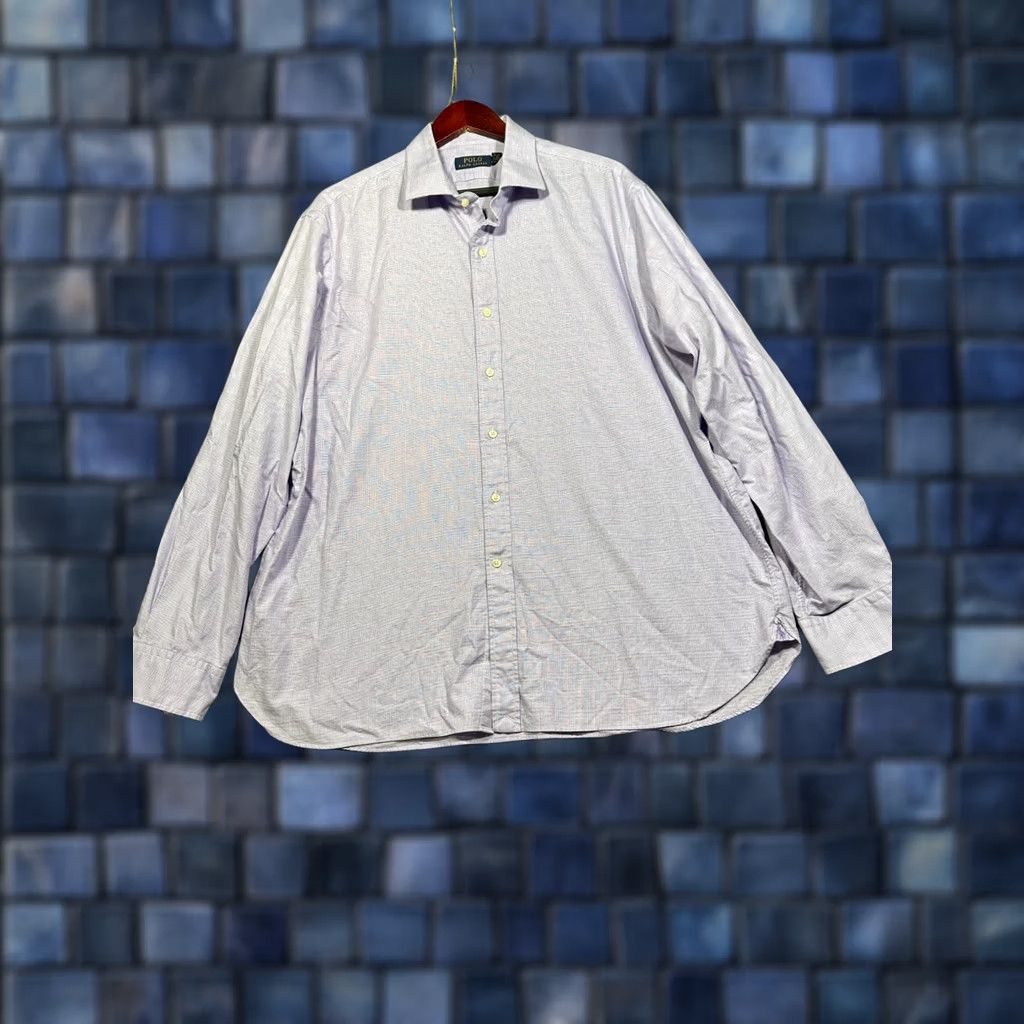 Polo Ralph Lauren Polo Ralph Lauren Shirt Mens Purple Plaid Cotton Button Up Long Sleeve 18 Size US XXL / EU 58 / 5 - 1 Thumbnail