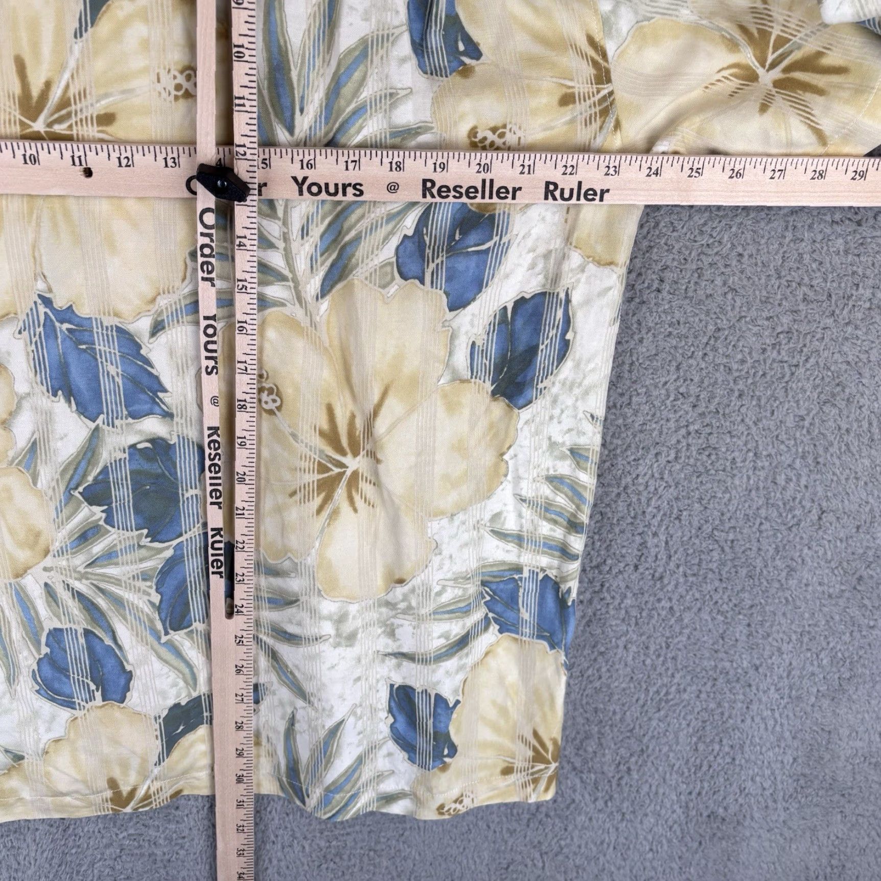 Tommy Bahama Tommy Bahama Hawaiian Shirt Mens Large Silk Linen Floral AOP Loop Collar Beach Shirt Size US L / EU 52-54 / 3 - 6 Thumbnail
