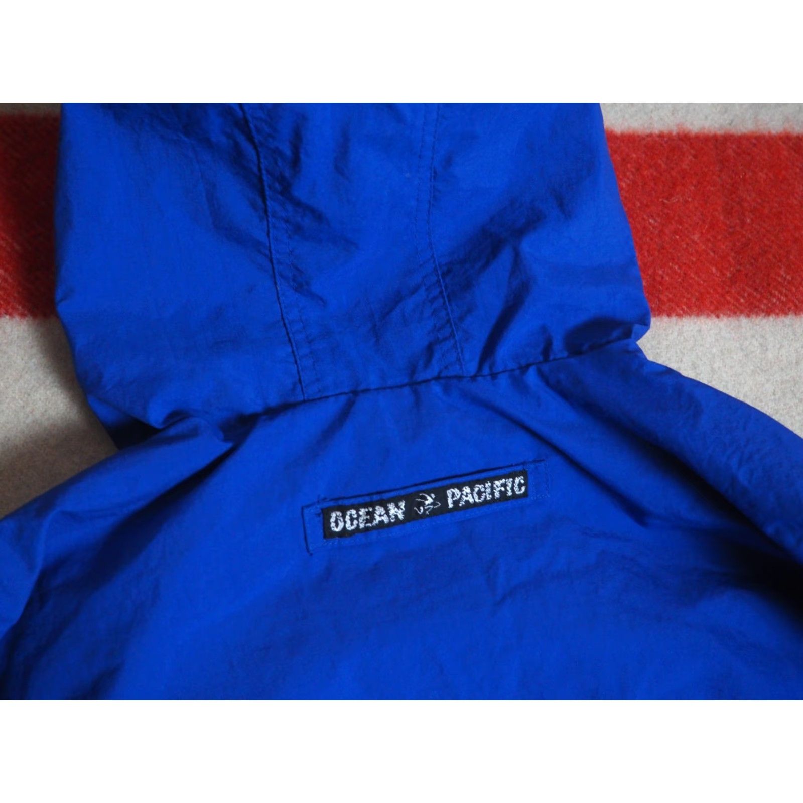 Ocean Pacific VTG Ocean Pacific OP Surf Blue Neon Nylon Anorak Windbreaker Jacket M - Vintage 80s 90s Logo Men's Windbreaker Style Lightweight Casual Jacket Size US M / EU 48-50 / 2 - 6 Thumbnail