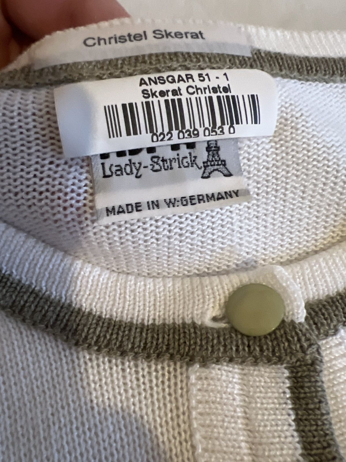 Vintage 70s Vintage West Germany Henley Sweater with Jacquard motif Size US S / EU 44-46 / 1 - 4 Thumbnail