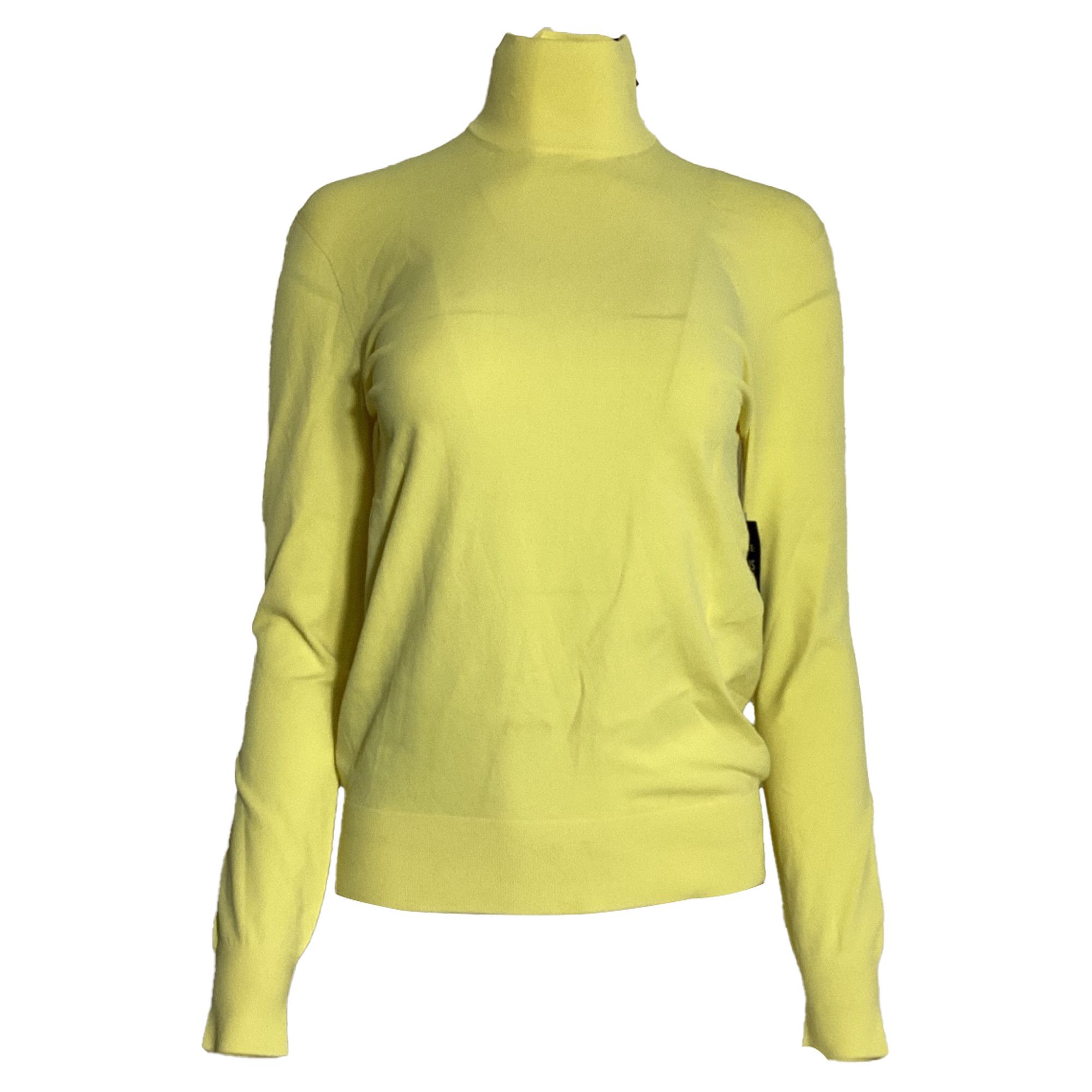 Bottega Veneta Bottega Veneta Turtleneck Sweater in Yellow Viscose Size XS / US 0-2 / IT 36-38 - 1 Thumbnail