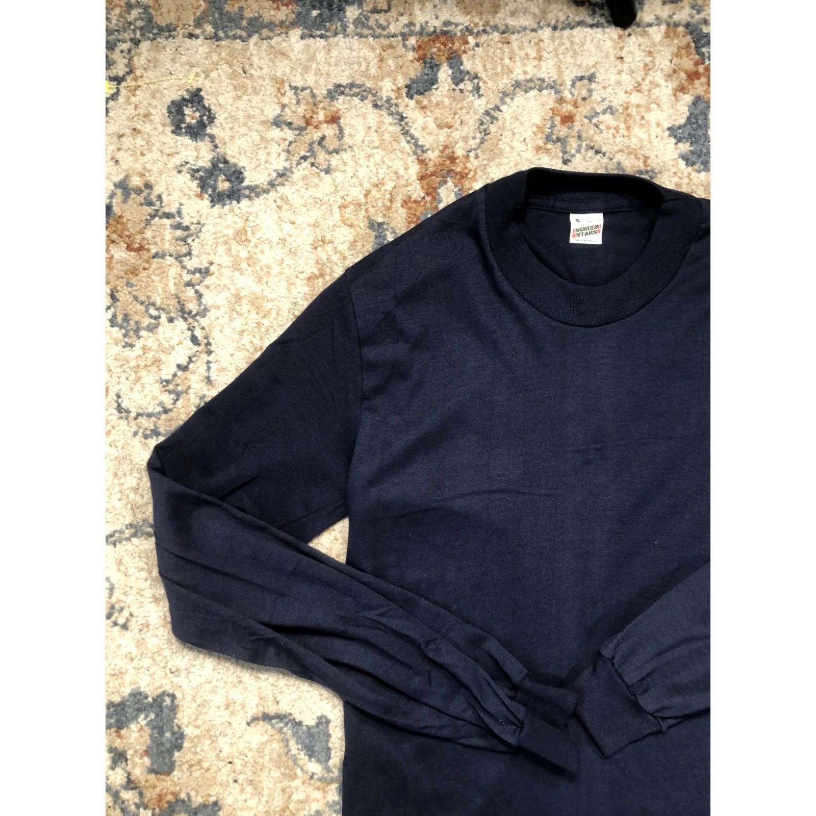 Vintage VINTAGE Screen Stars Shirt Mens Small Blue Solid Long Sleeve Blank Tee Made USA Size US S / EU 44-46 / 1 - 3 Thumbnail