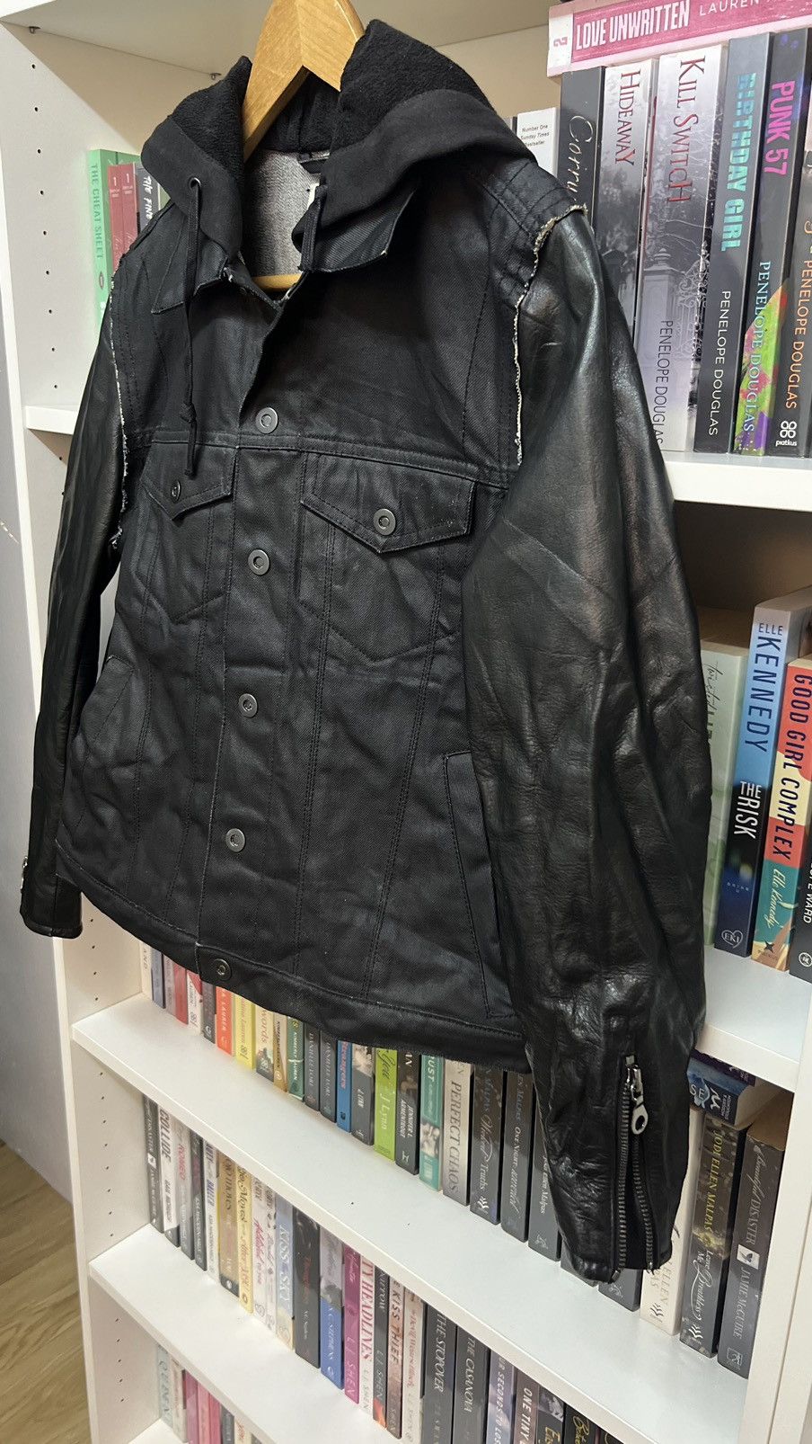 En Noir En Noir X Gap Wax Denim + Leather Jacket Size US S / EU 44-46 / 1 - 3 Thumbnail