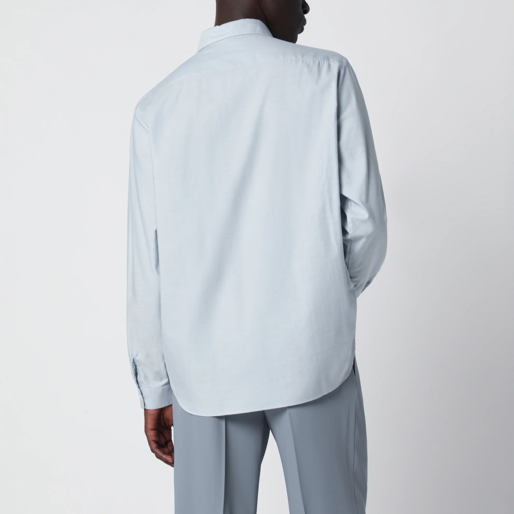 Lardini o1d2blof0526 Cotton Blend Shirt in Light Blue Size US L / EU 52-54 / 3 - 3 Thumbnail