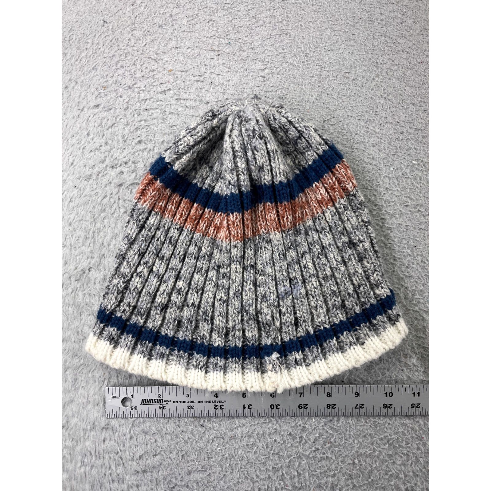 Vintage Screamer Beanie Toque Adult One Size Gray Blue Knit Snow Acrylic Ski Size ONE SIZE - 3 Thumbnail