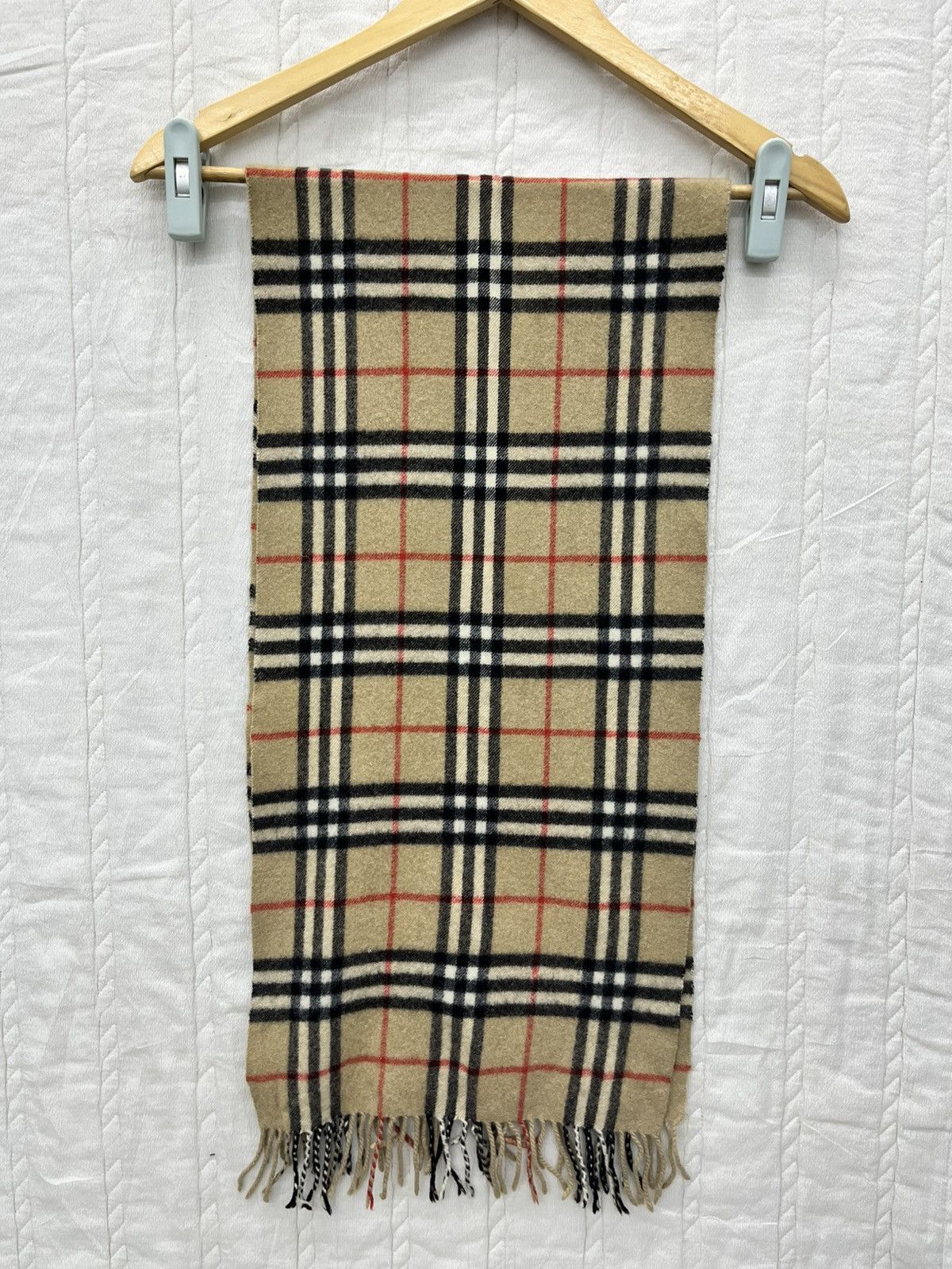 Burberry × Vintage STEALS🔥BURBERRY NOVA CHECK CASHMERE SCARF Size ONE SIZE - 2 Thumbnail